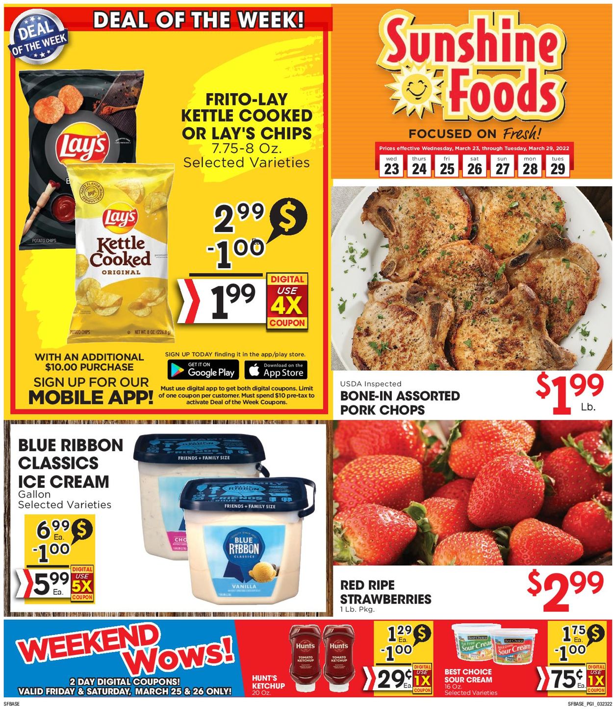Catalogue Sunshine Foods from 03/23/2022