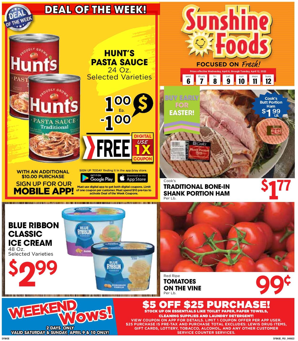 Catalogue Sunshine Foods EASTER 2022 from 04/06/2022