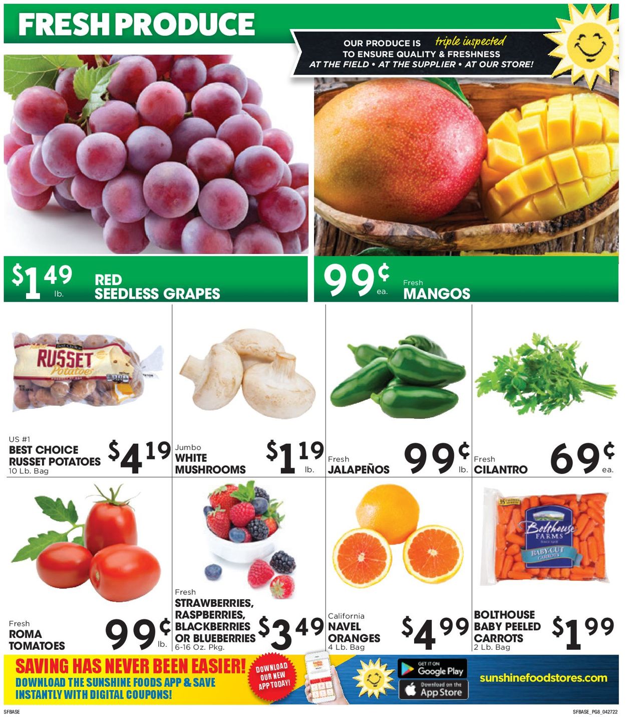 Catalogue Sunshine Foods from 04/27/2022