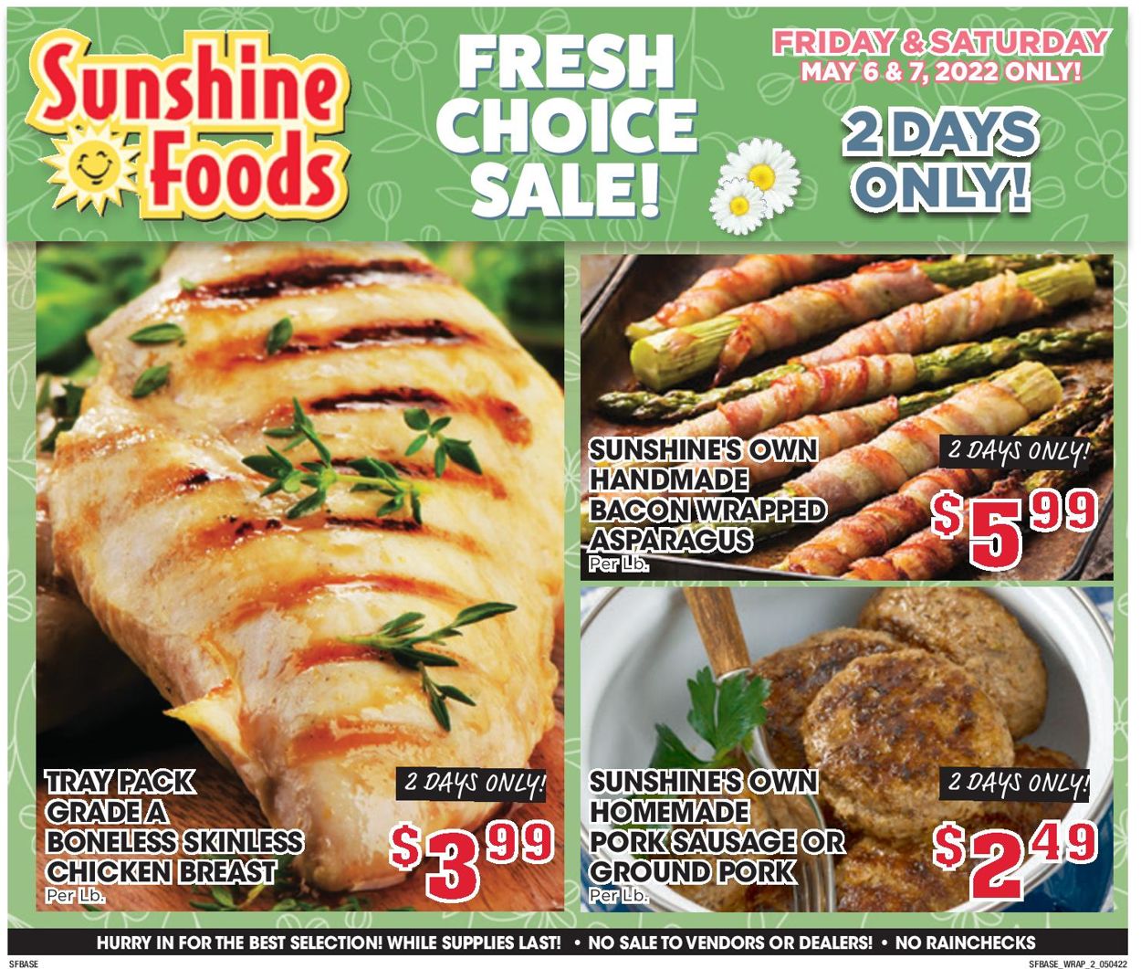 Catalogue Sunshine Foods from 05/04/2022