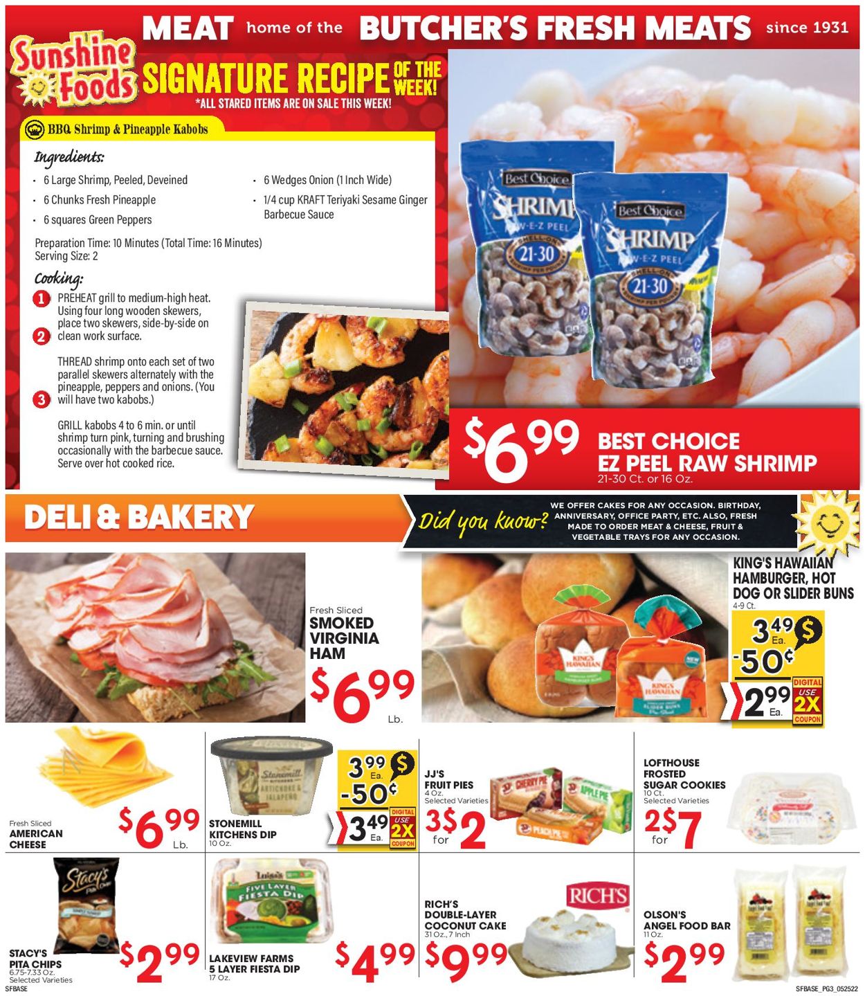 Catalogue Sunshine Foods from 05/25/2022