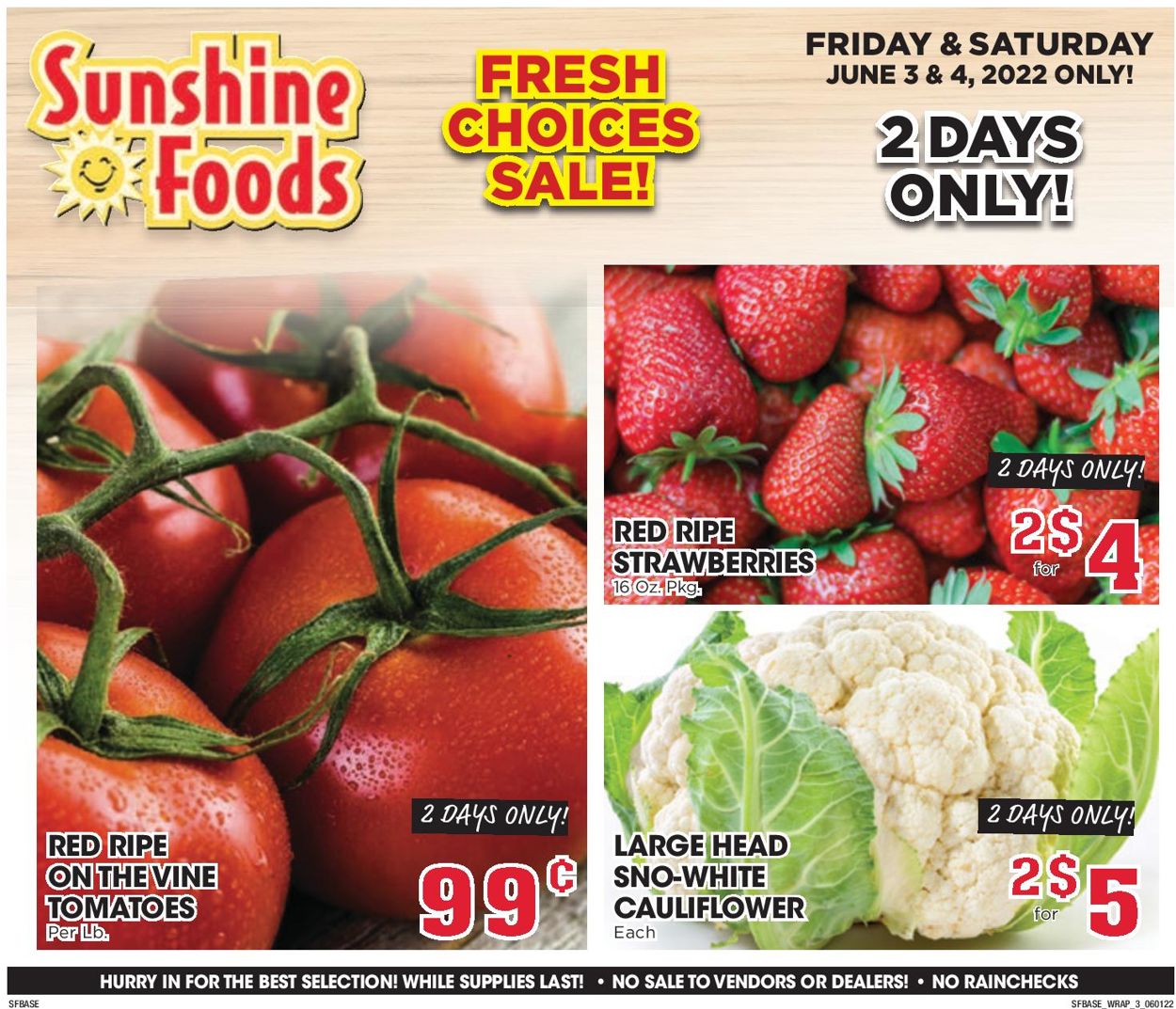 Catalogue Sunshine Foods from 06/01/2022