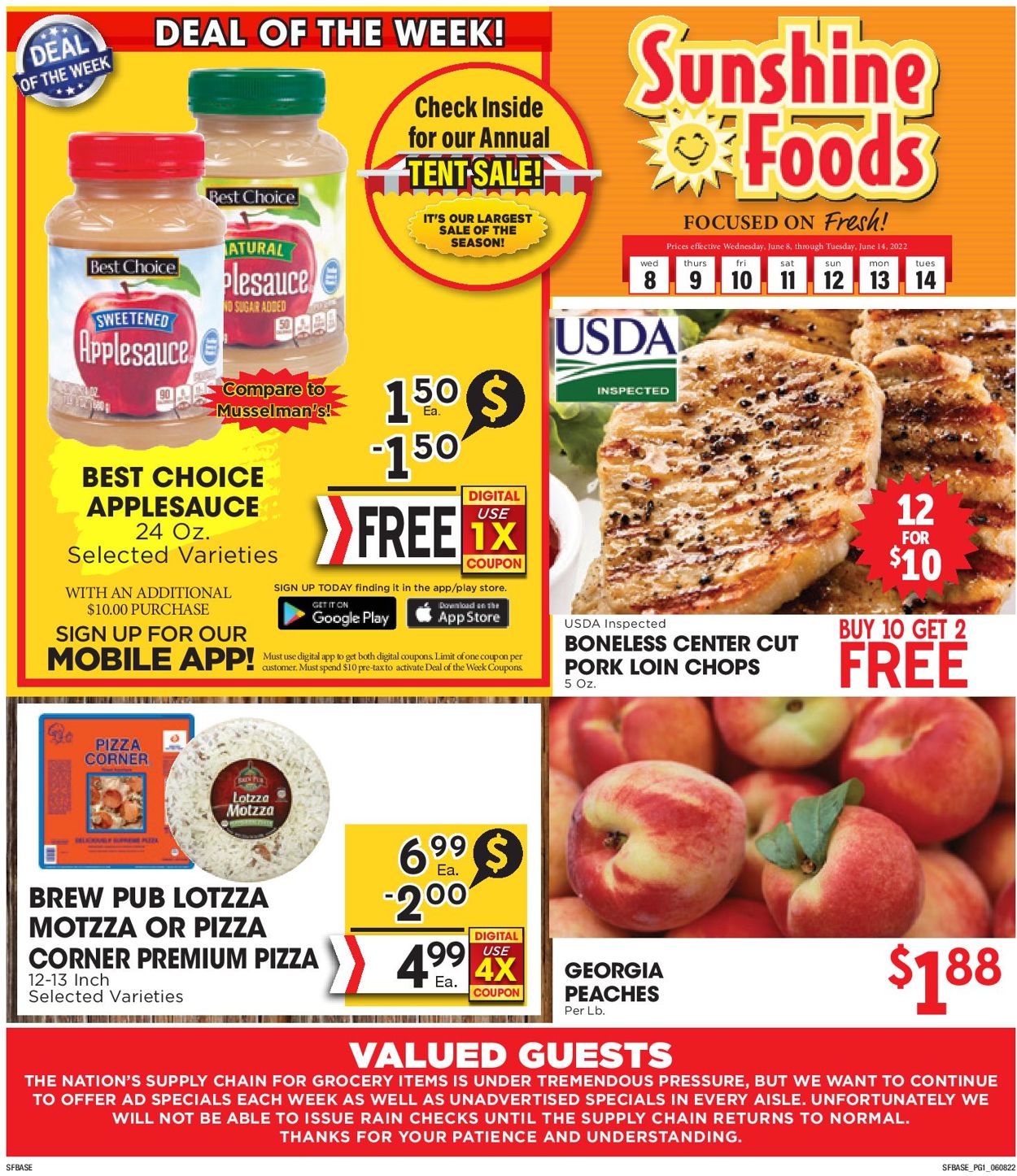 Catalogue Sunshine Foods from 06/08/2022