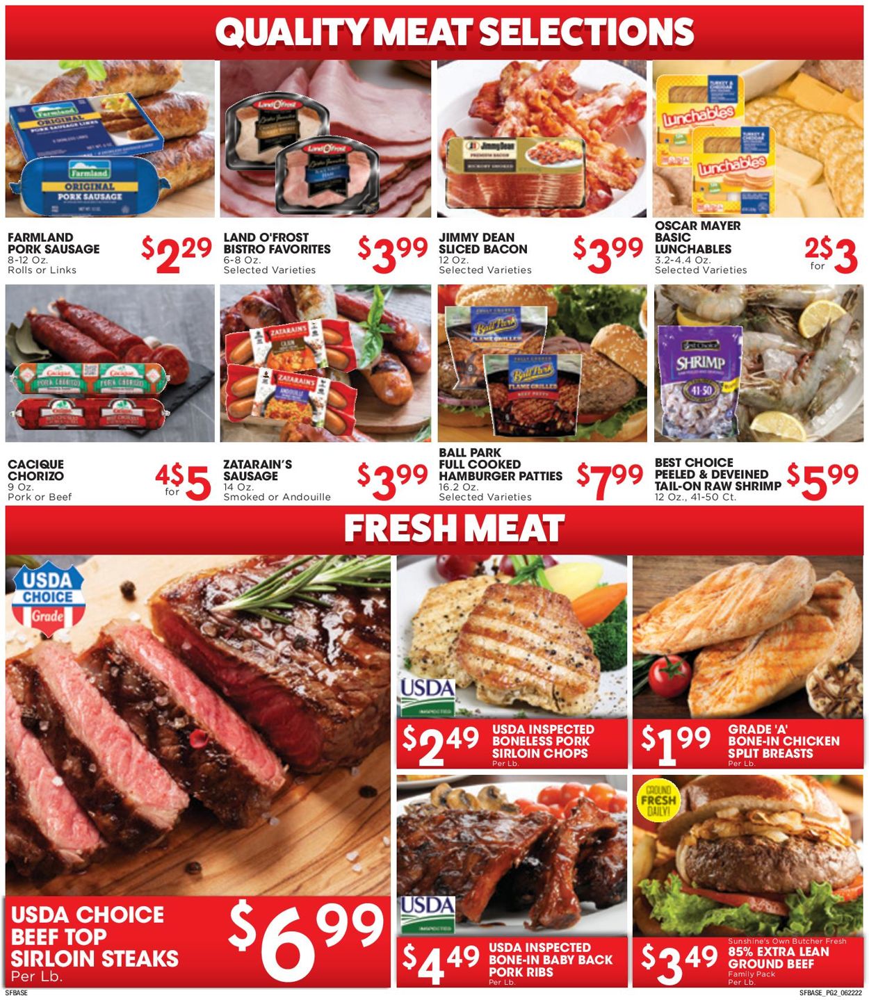 Catalogue Sunshine Foods from 06/22/2022