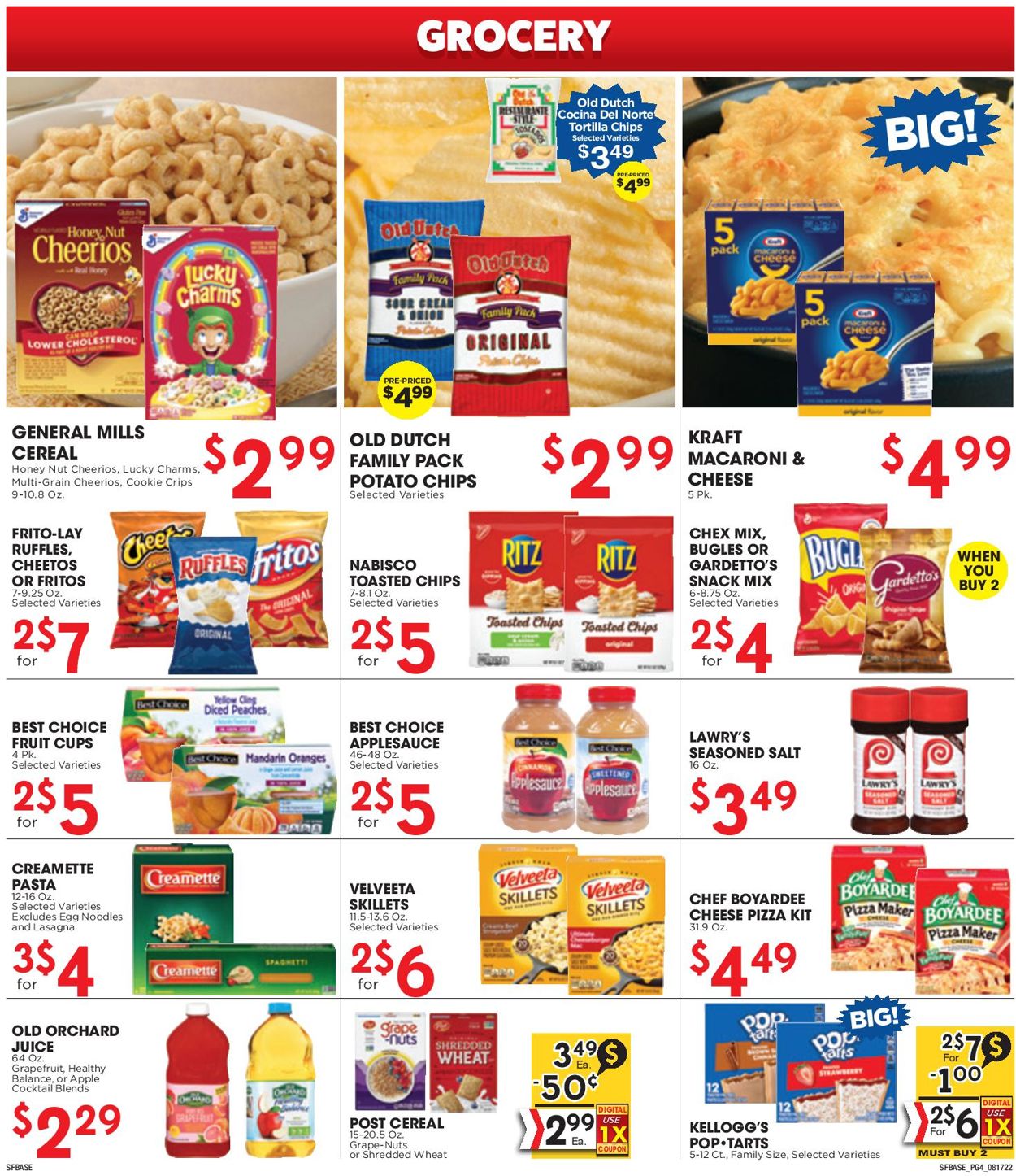 Catalogue Sunshine Foods from 08/17/2022