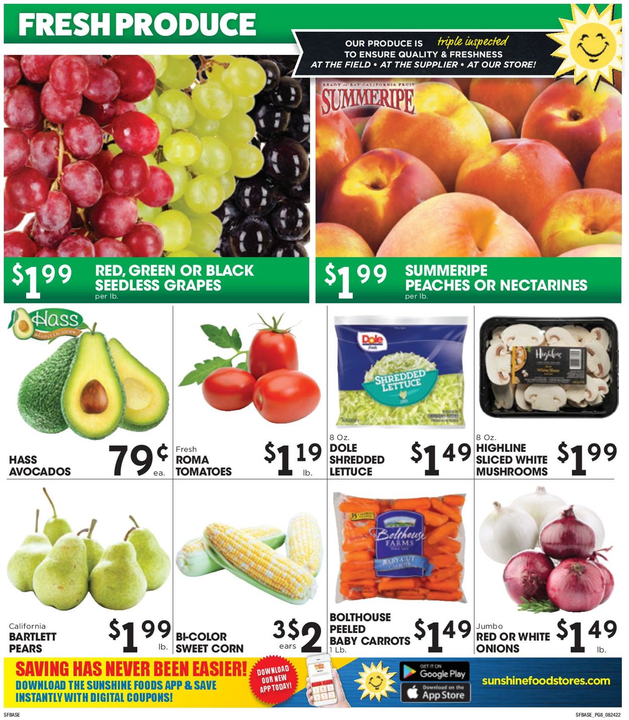 Catalogue Sunshine Foods from 08/24/2022