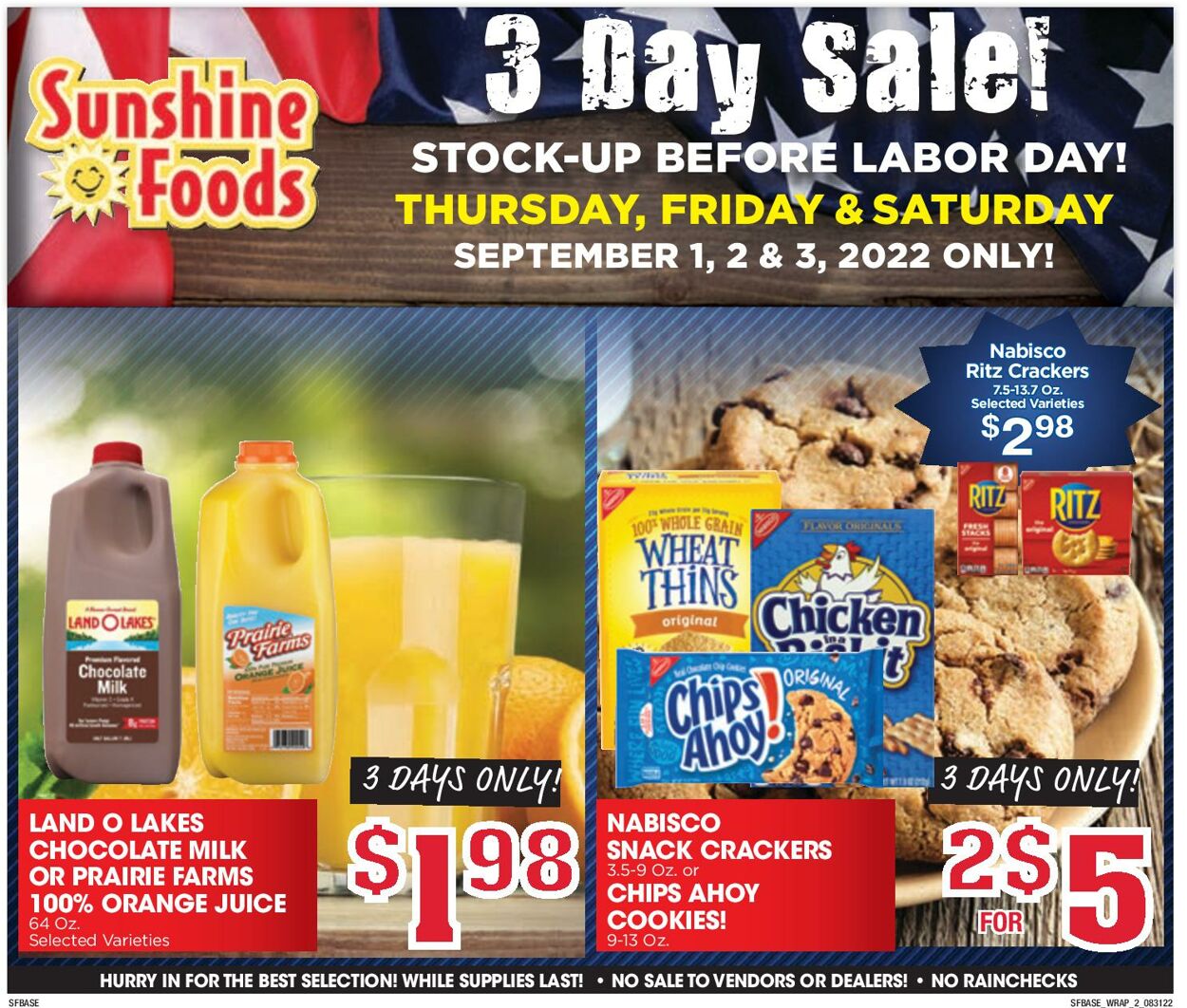Catalogue Sunshine Foods from 08/31/2022