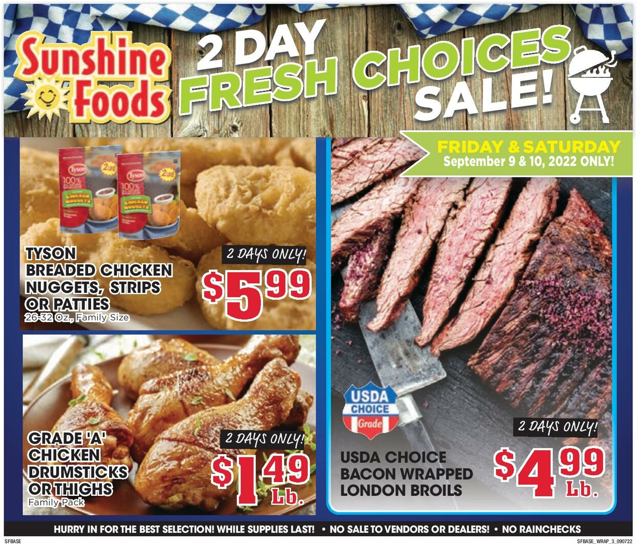 Catalogue Sunshine Foods from 09/07/2022
