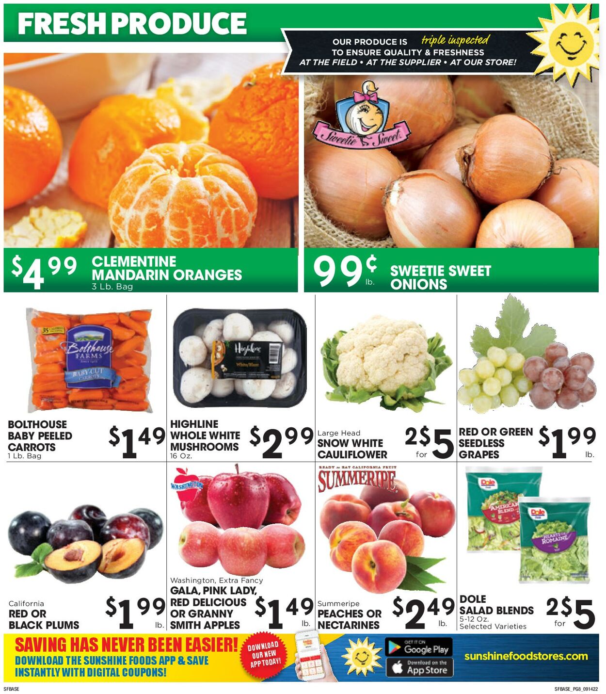 Catalogue Sunshine Foods from 09/14/2022