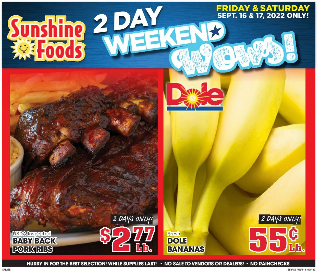 Catalogue Sunshine Foods from 09/14/2022