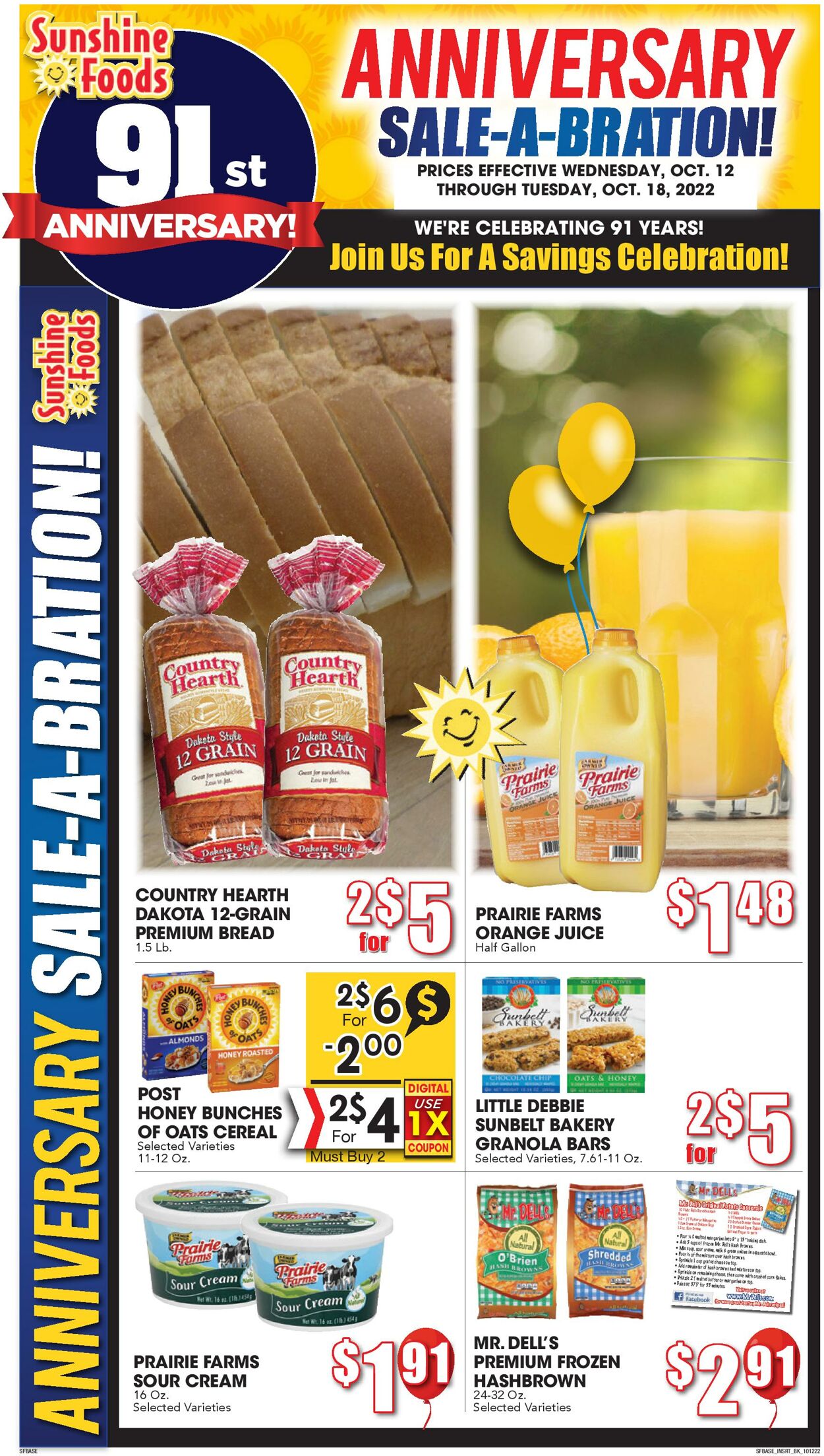 Catalogue Sunshine Foods from 10/12/2022
