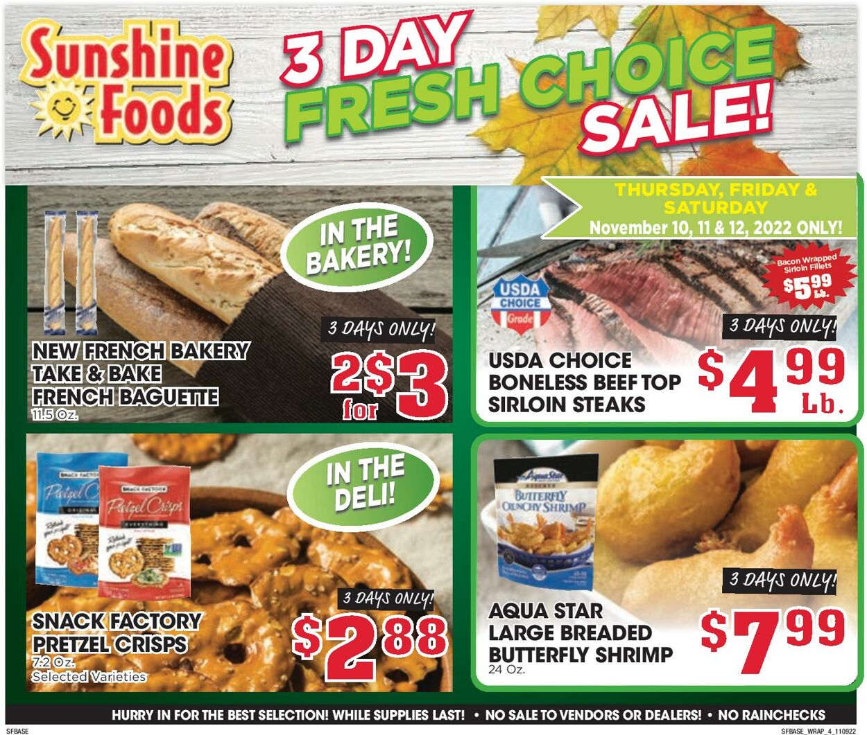 Catalogue Sunshine Foods from 11/09/2022