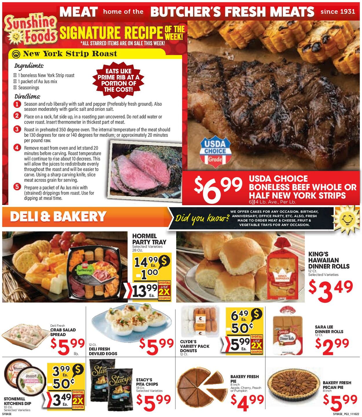 Catalogue Sunshine Foods from 11/16/2022