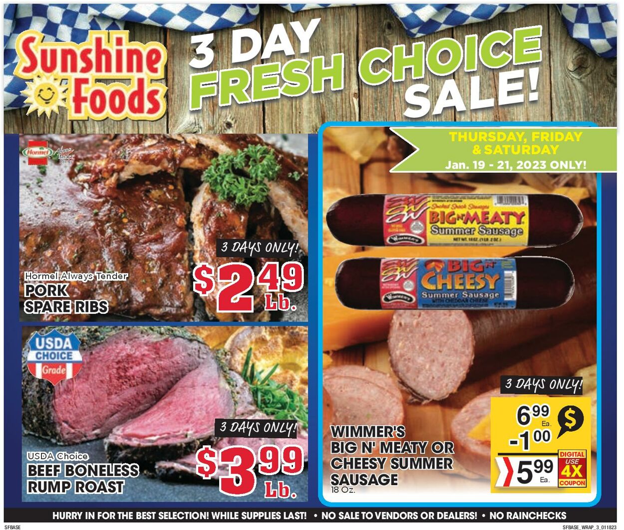 Catalogue Sunshine Foods from 01/18/2023