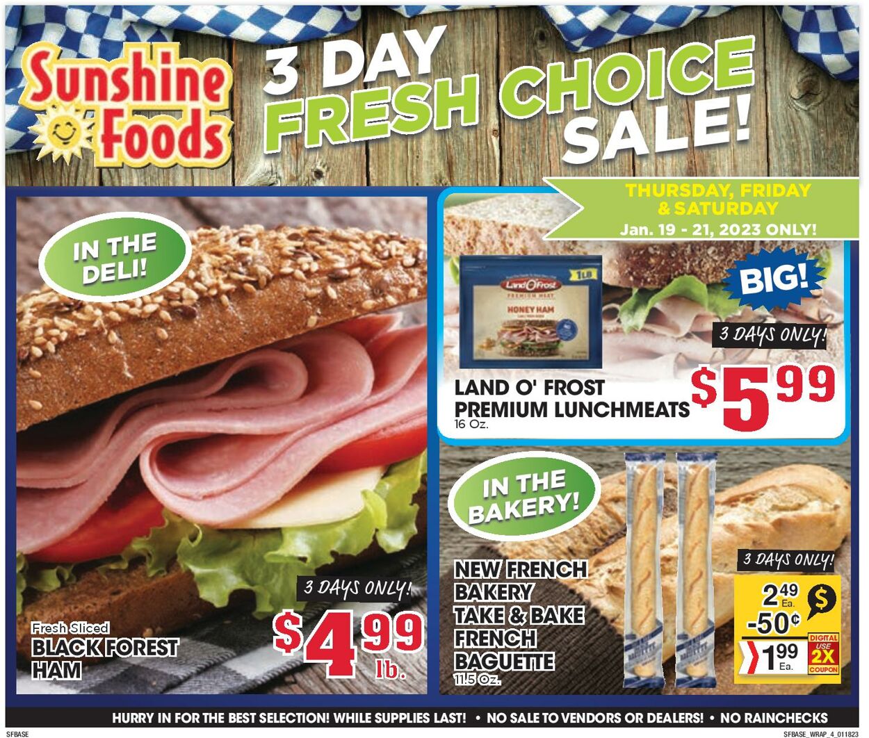 Catalogue Sunshine Foods from 01/18/2023