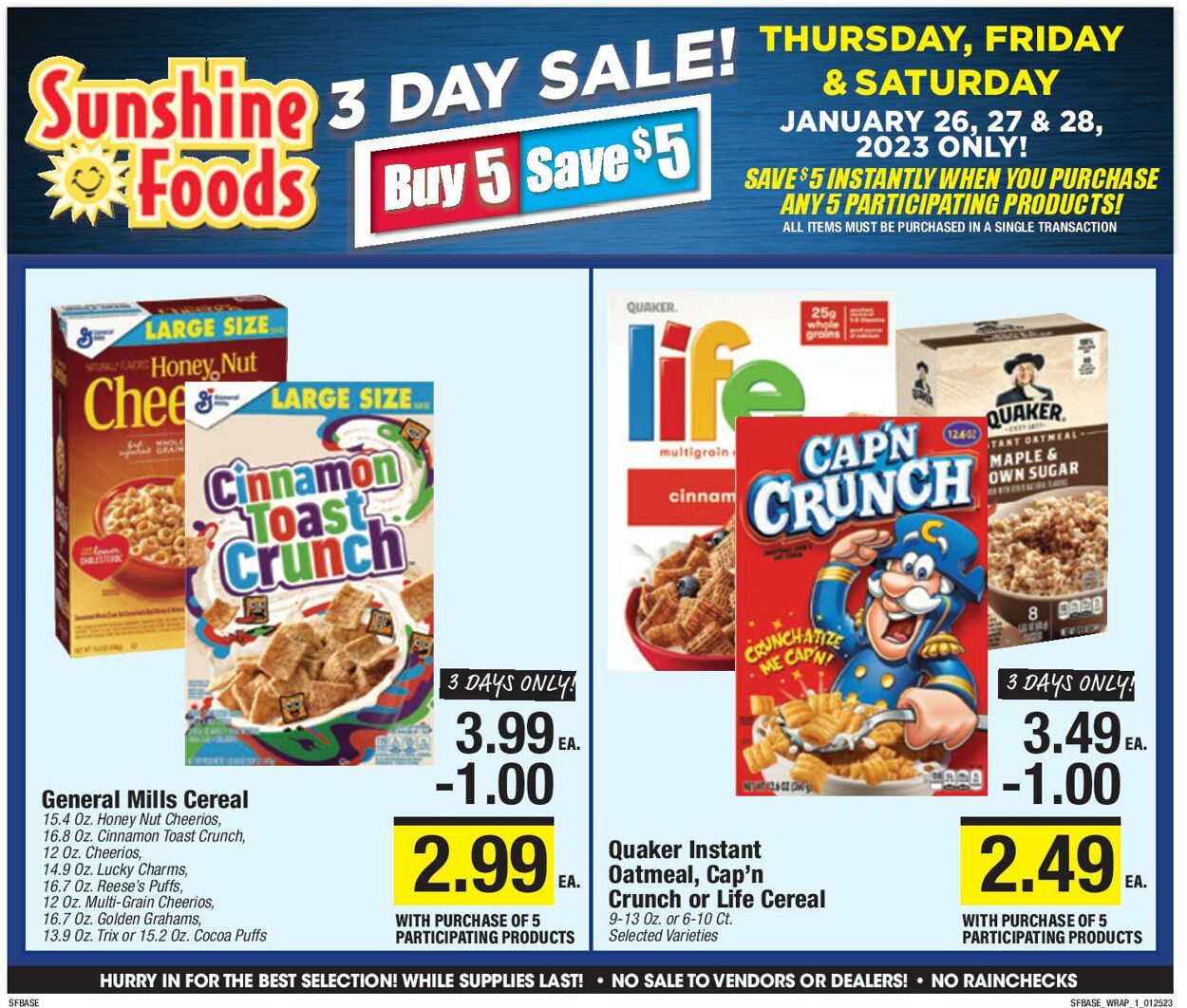 Catalogue Sunshine Foods from 01/25/2023