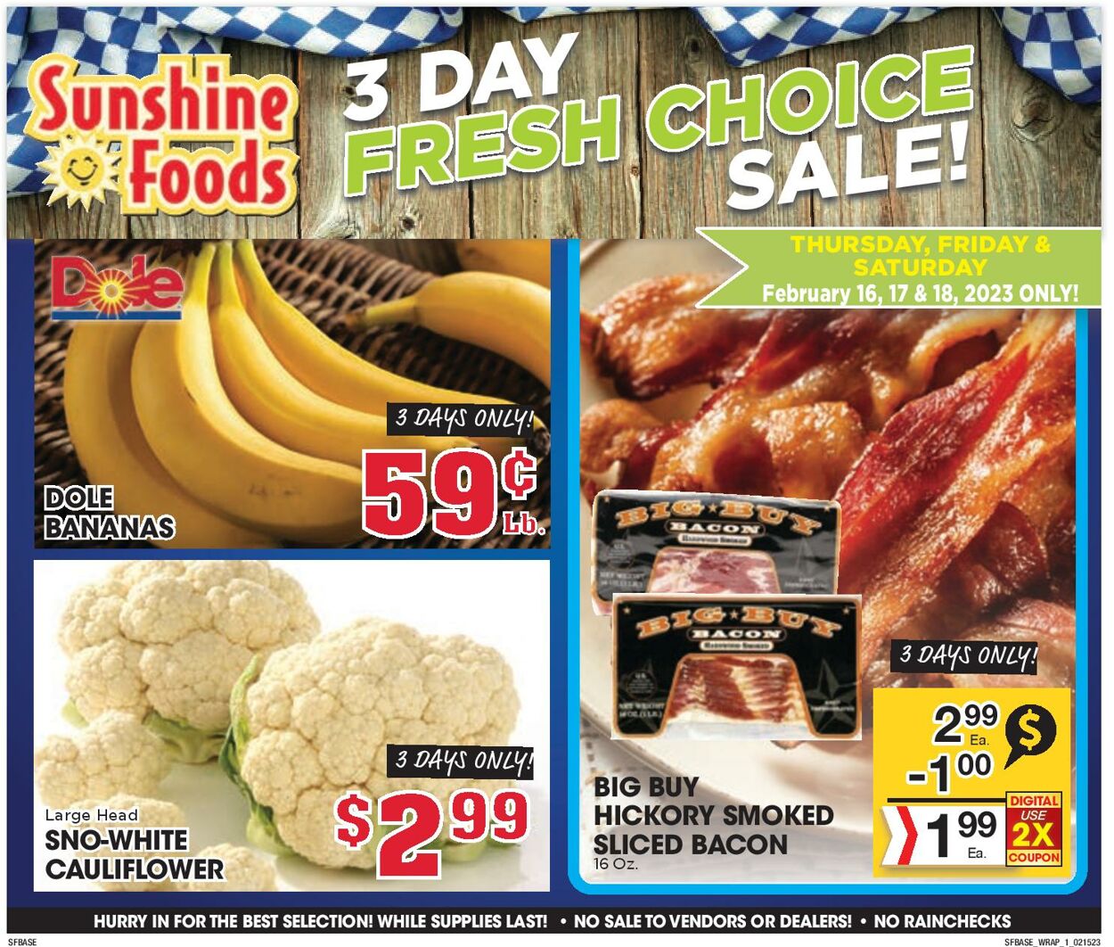 Catalogue Sunshine Foods from 02/15/2023