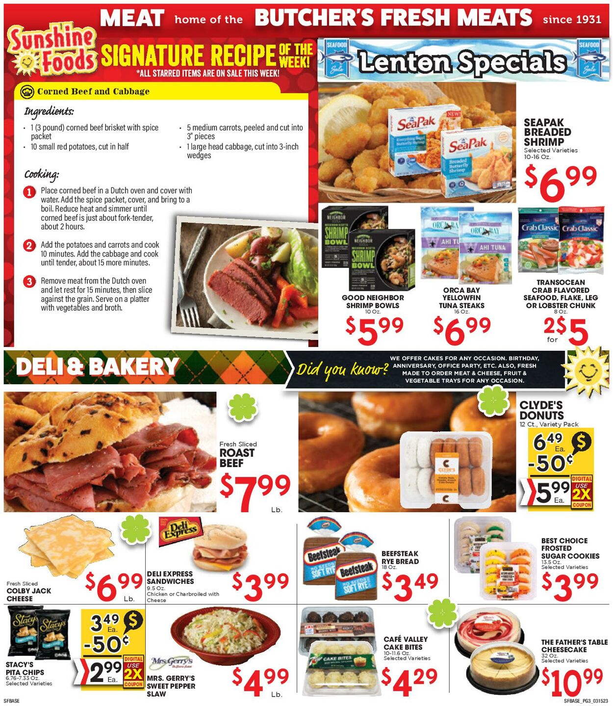 Catalogue Sunshine Foods from 03/15/2023