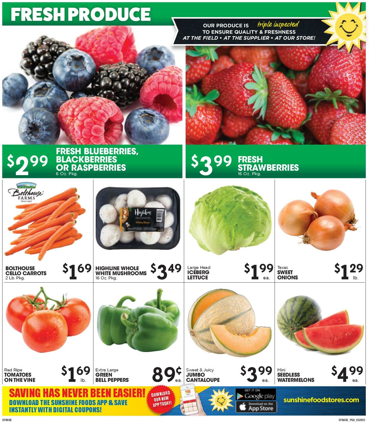 Catalogue Sunshine Foods from 03/29/2023