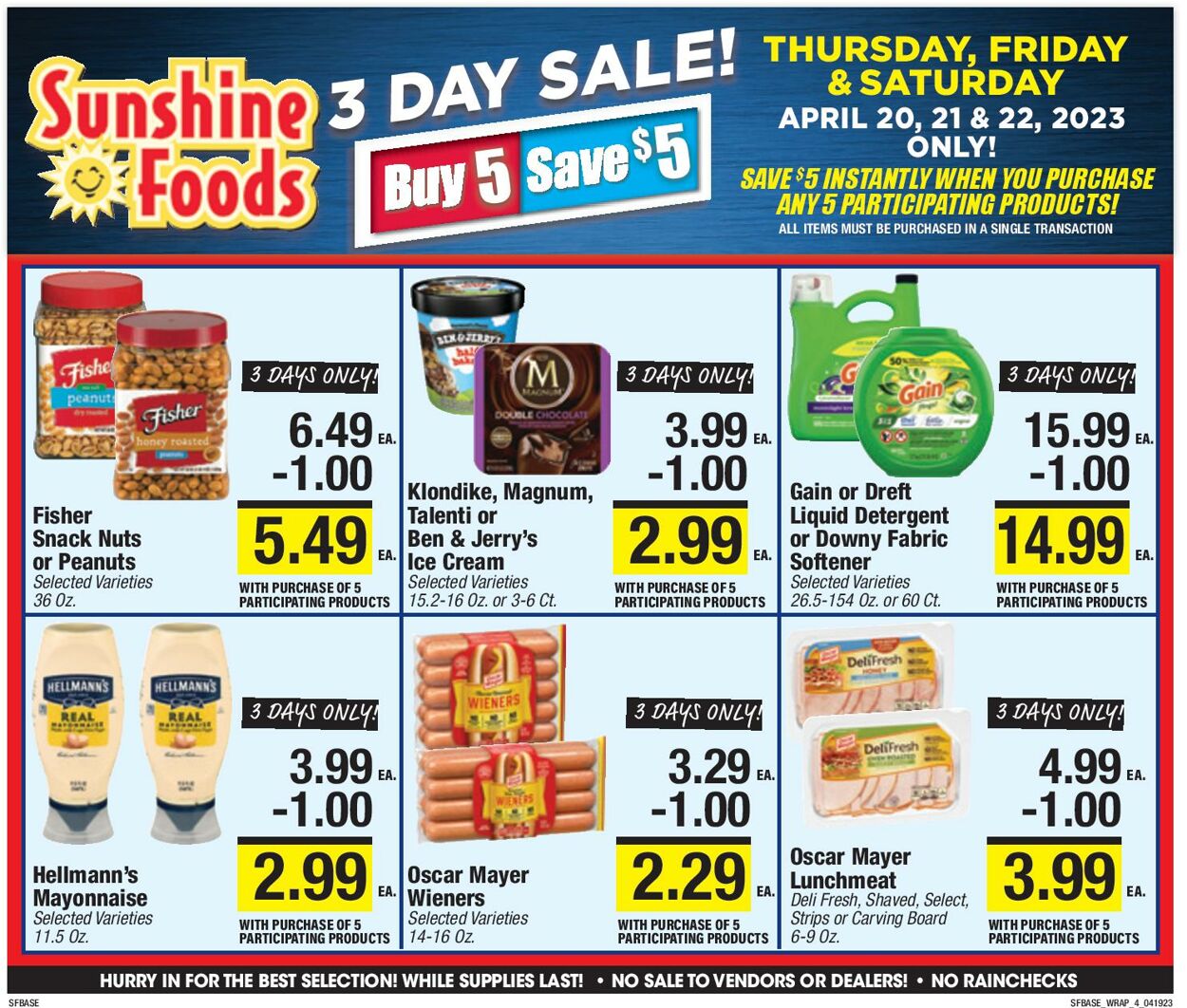 Catalogue Sunshine Foods from 04/19/2023
