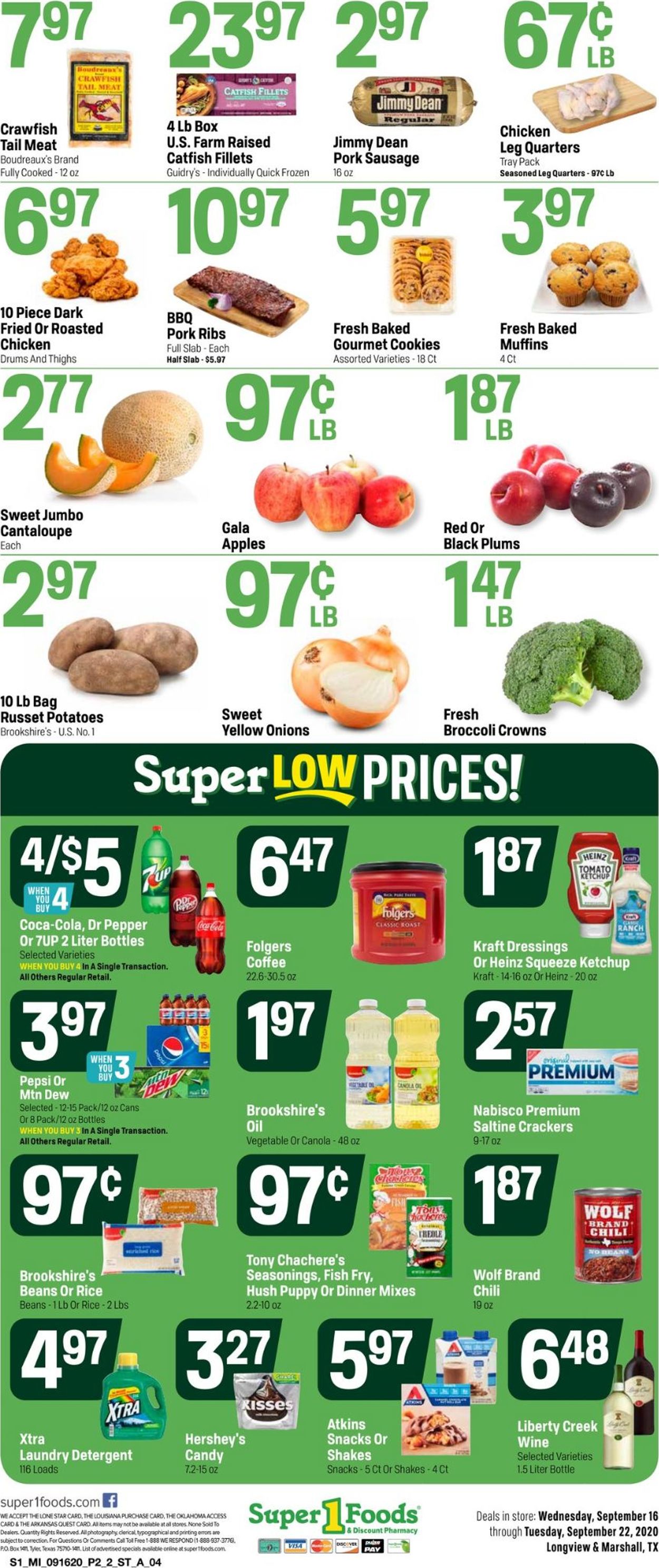 Catalogue Super 1 Foods from 09/16/2020