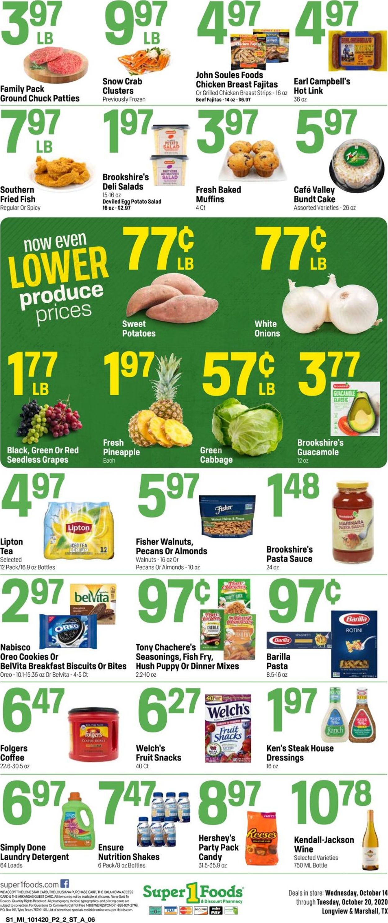 Catalogue Super 1 Foods from 10/14/2020