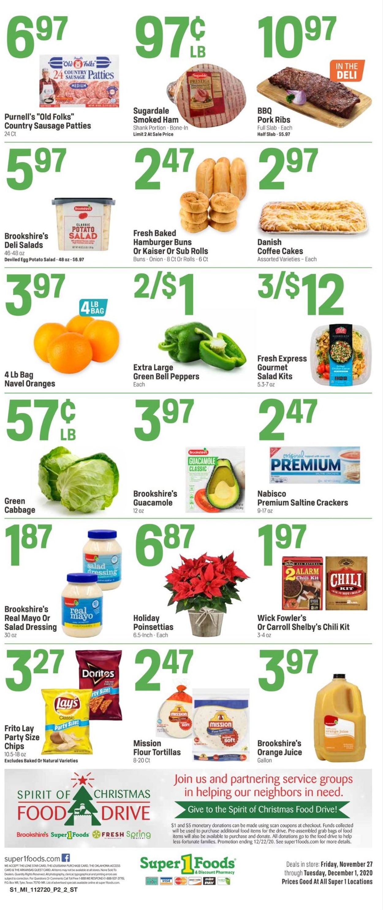 Catalogue Super 1 Foods Black Friday 2020 from 11/27/2020