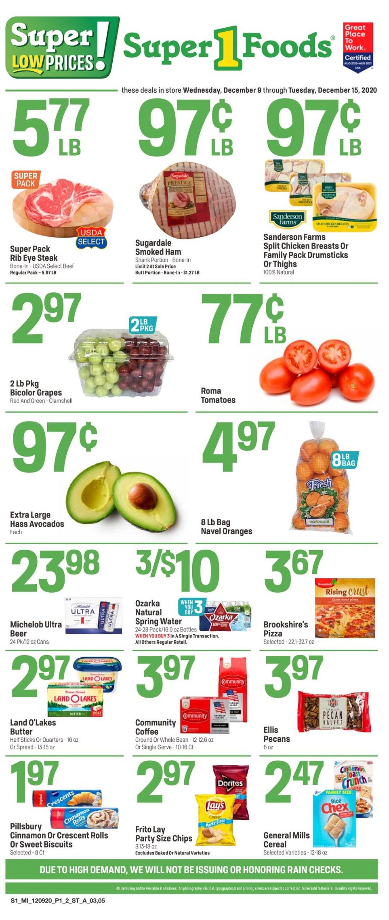 Catalogue Super 1 Foods from 12/09/2020