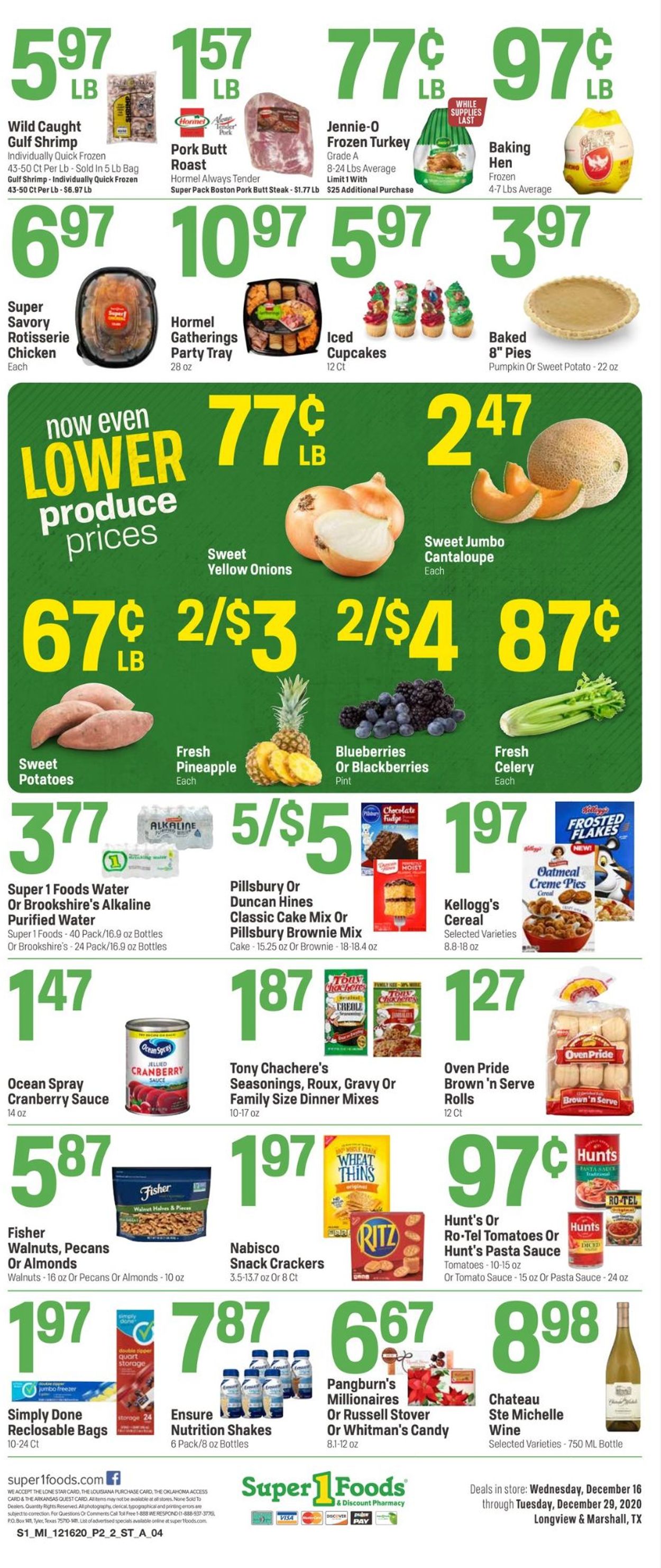 Catalogue Super 1 Foods from 12/16/2020