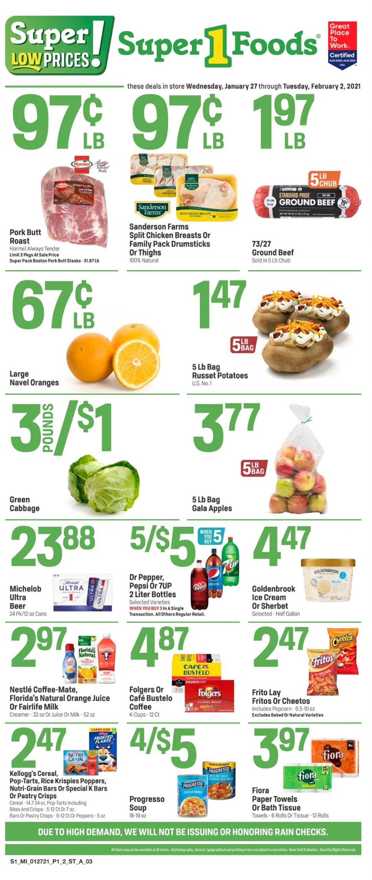 Catalogue Super 1 Foods from 01/27/2021