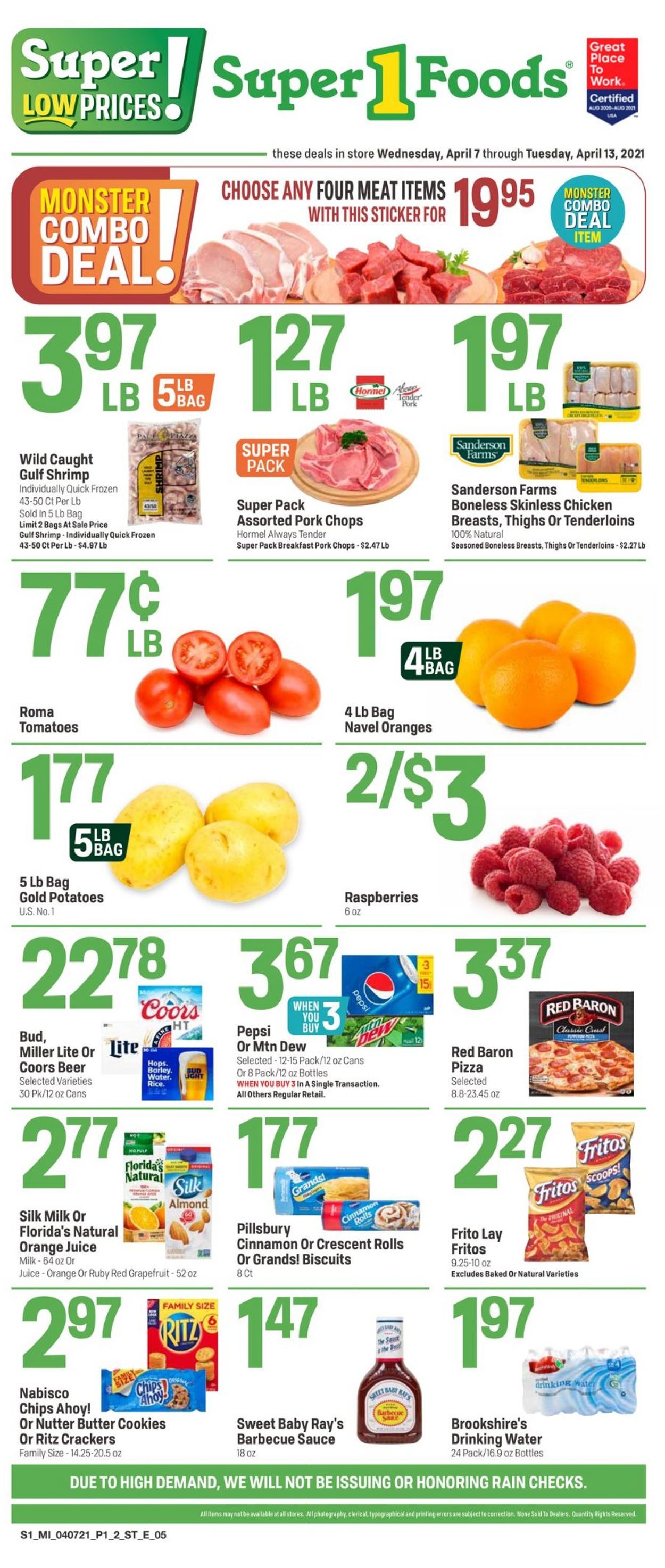 Catalogue Super 1 Foods from 04/07/2021