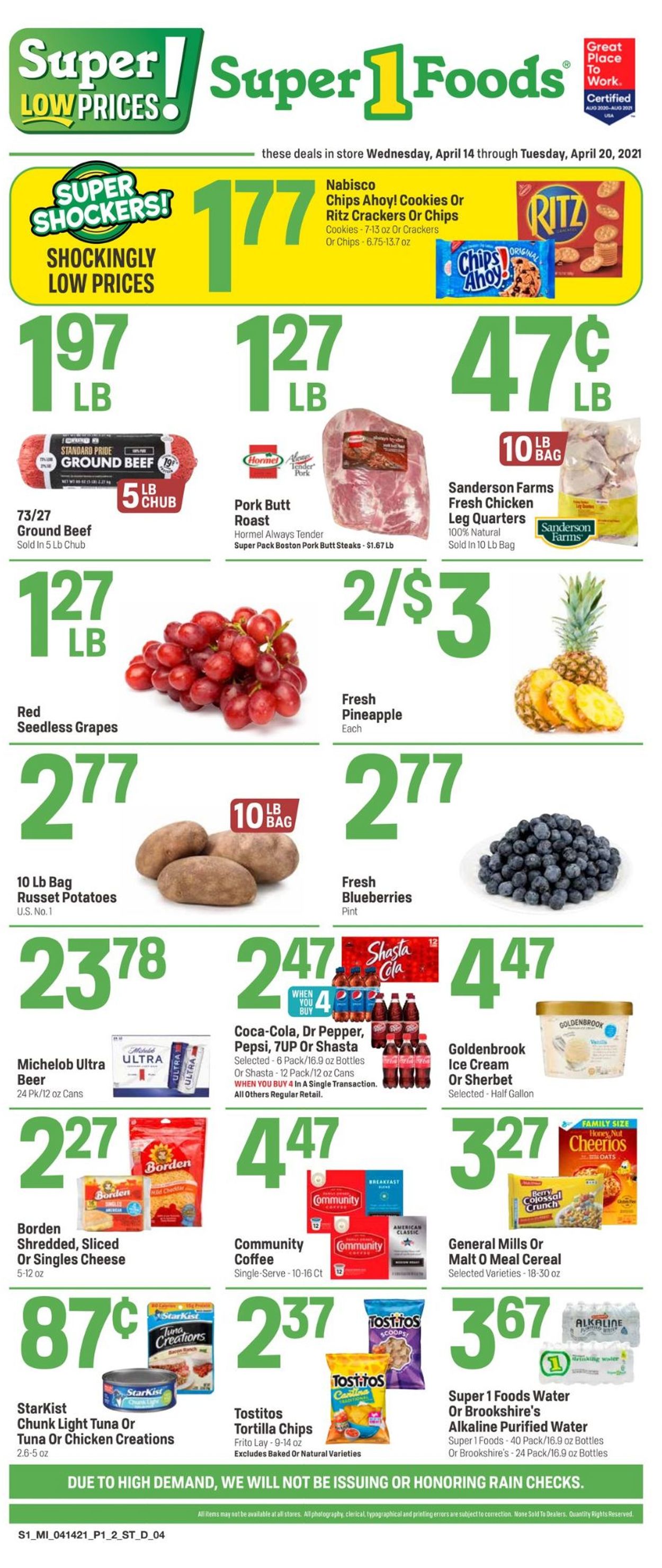 Catalogue Super 1 Foods from 04/14/2021