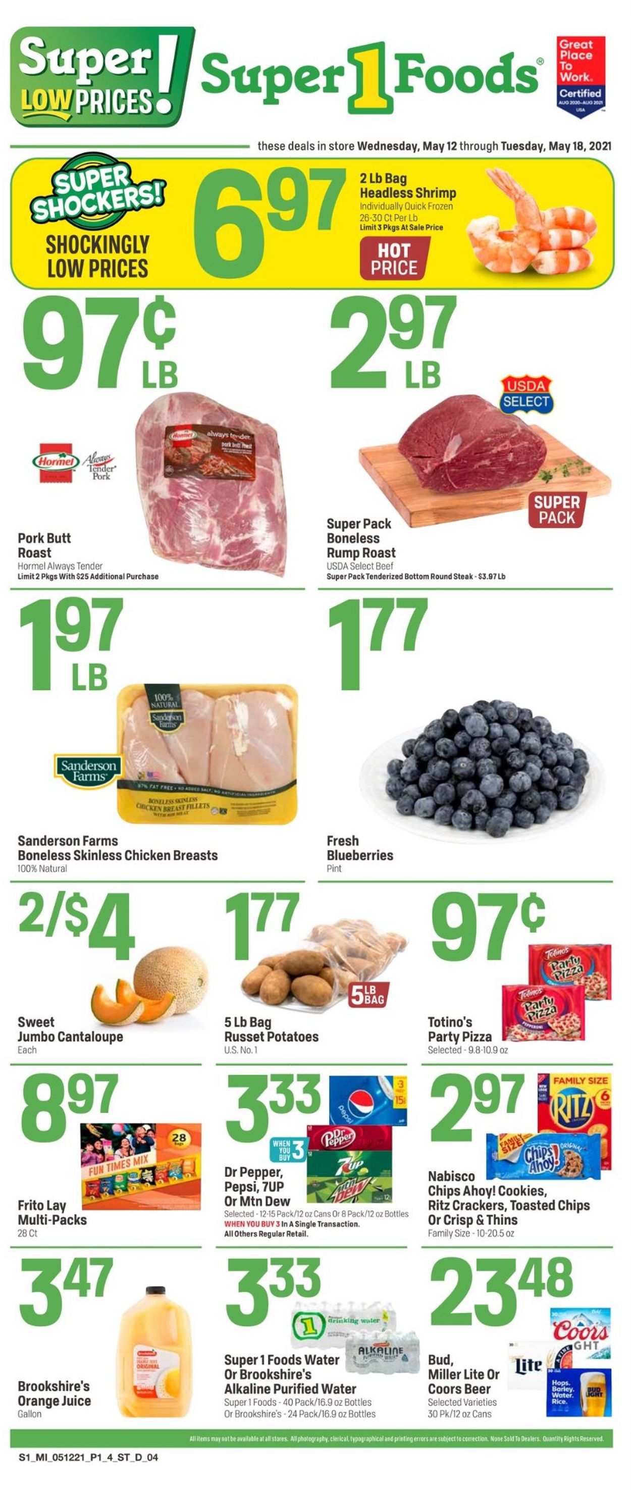 Catalogue Super 1 Foods from 05/12/2021