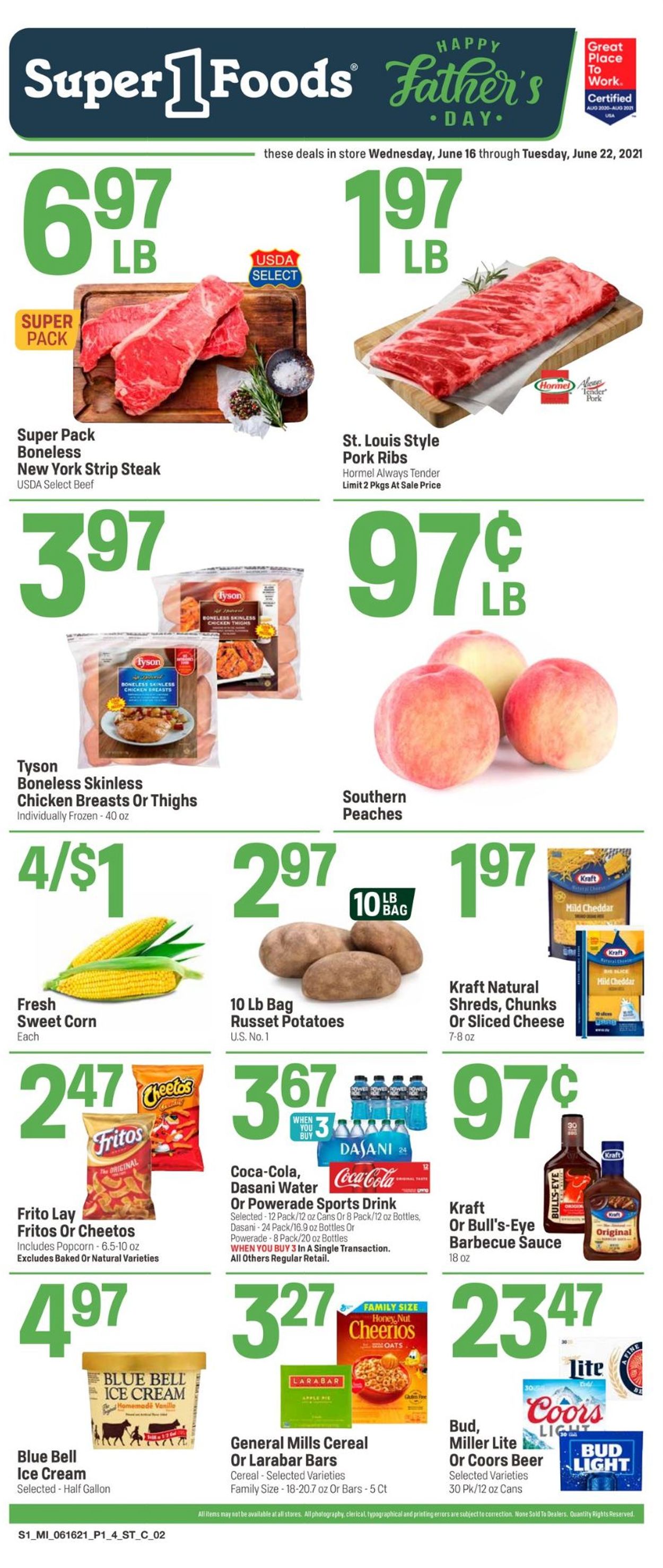 Catalogue Super 1 Foods from 06/16/2021