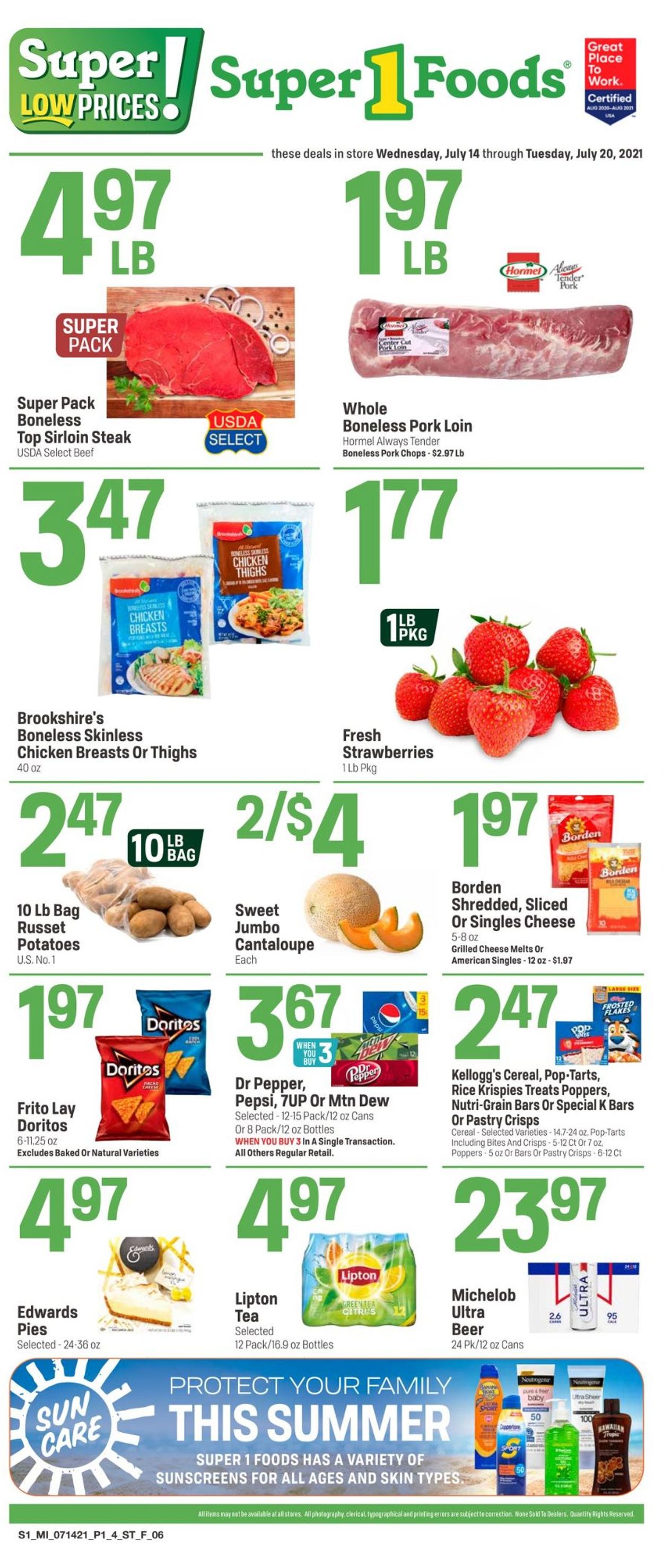 Catalogue Super 1 Foods from 07/14/2021