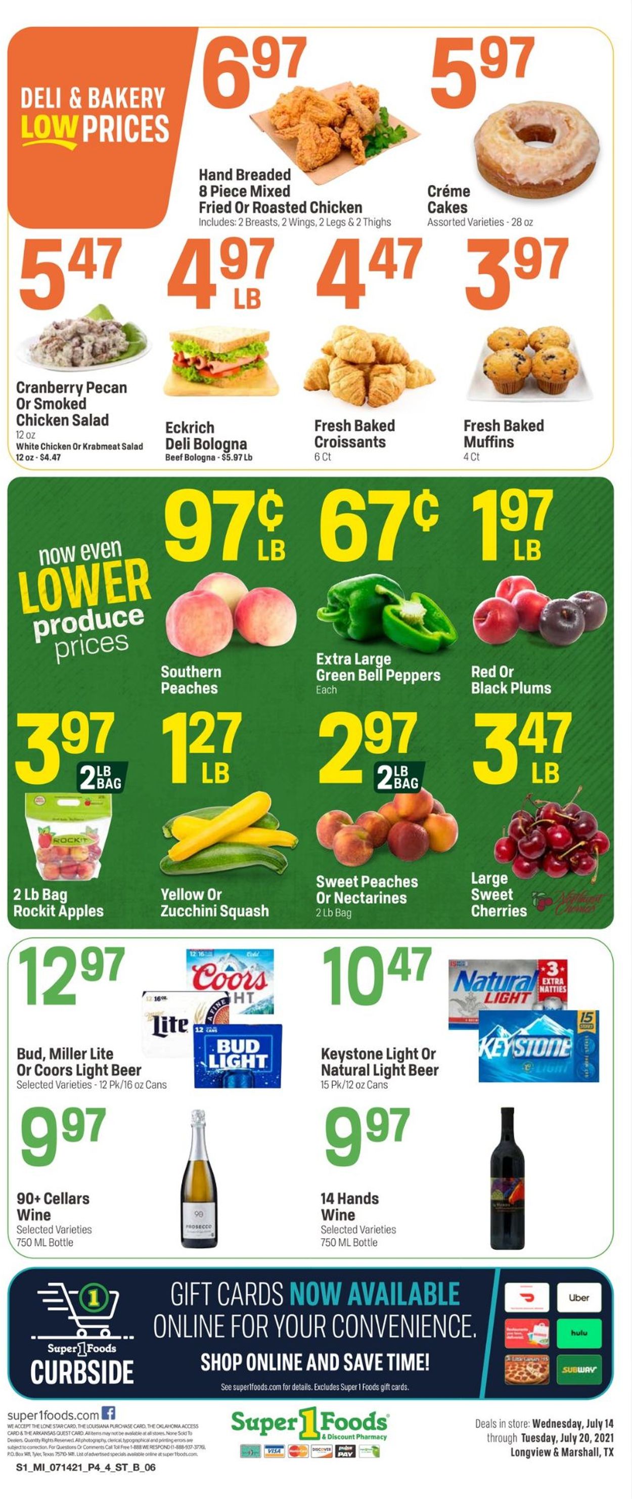 Catalogue Super 1 Foods from 07/14/2021