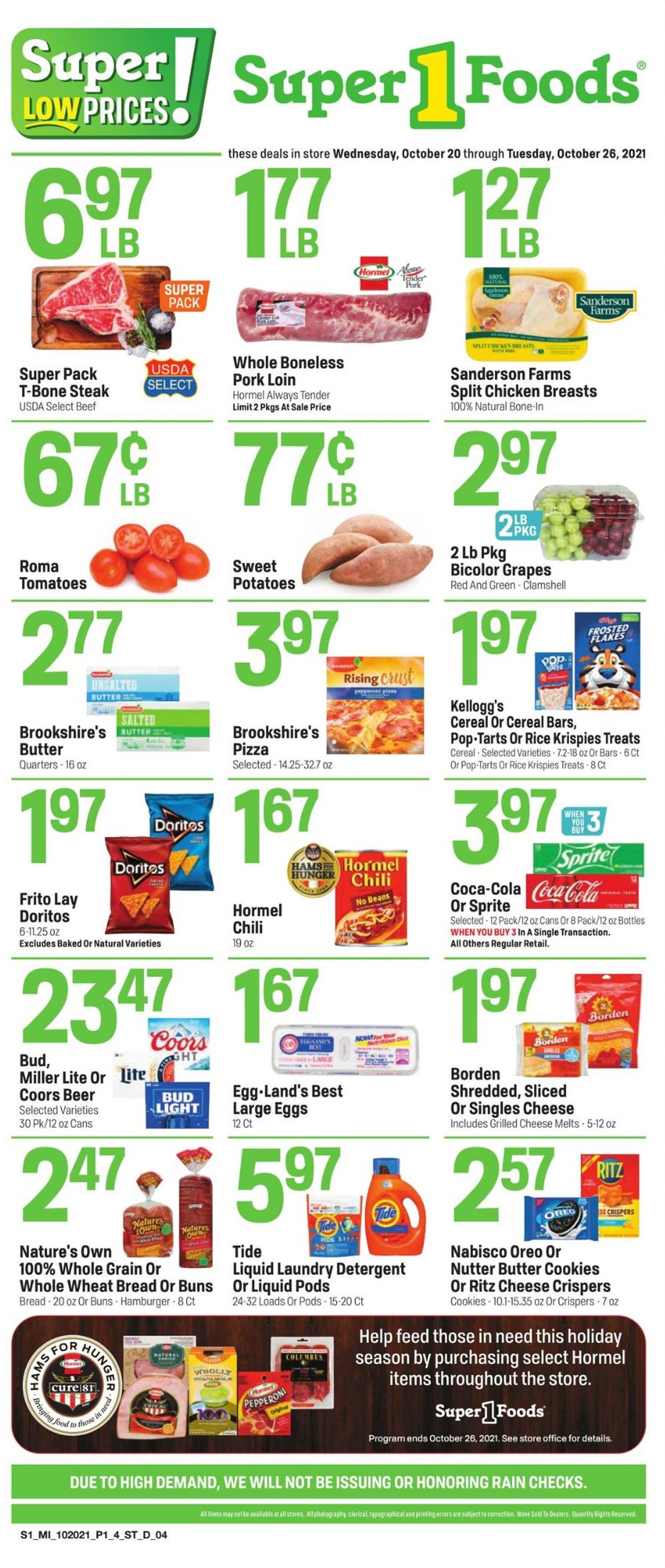 Catalogue Super 1 Foods from 10/20/2021