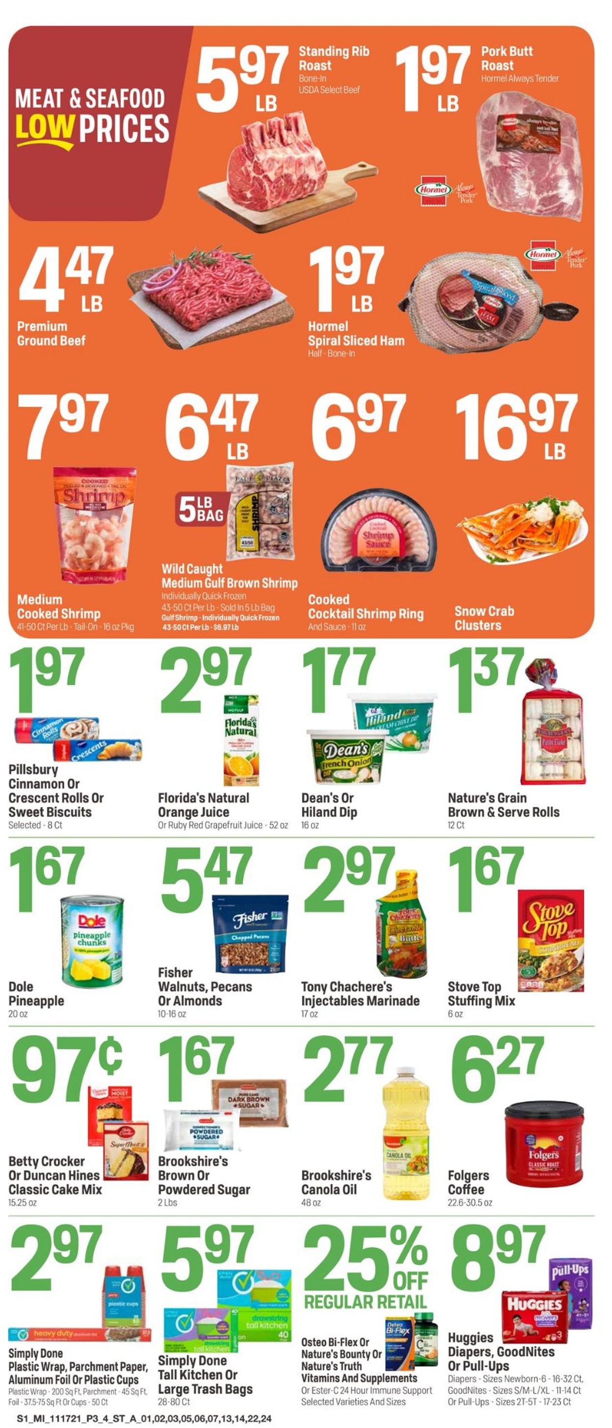 Catalogue Super 1 Foods THANKSGIVING 2021 from 11/17/2021