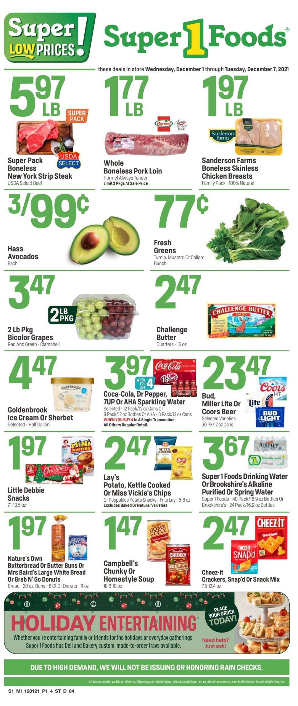Catalogue Super 1 Foods HOLIDAYS 2021 from 12/01/2021