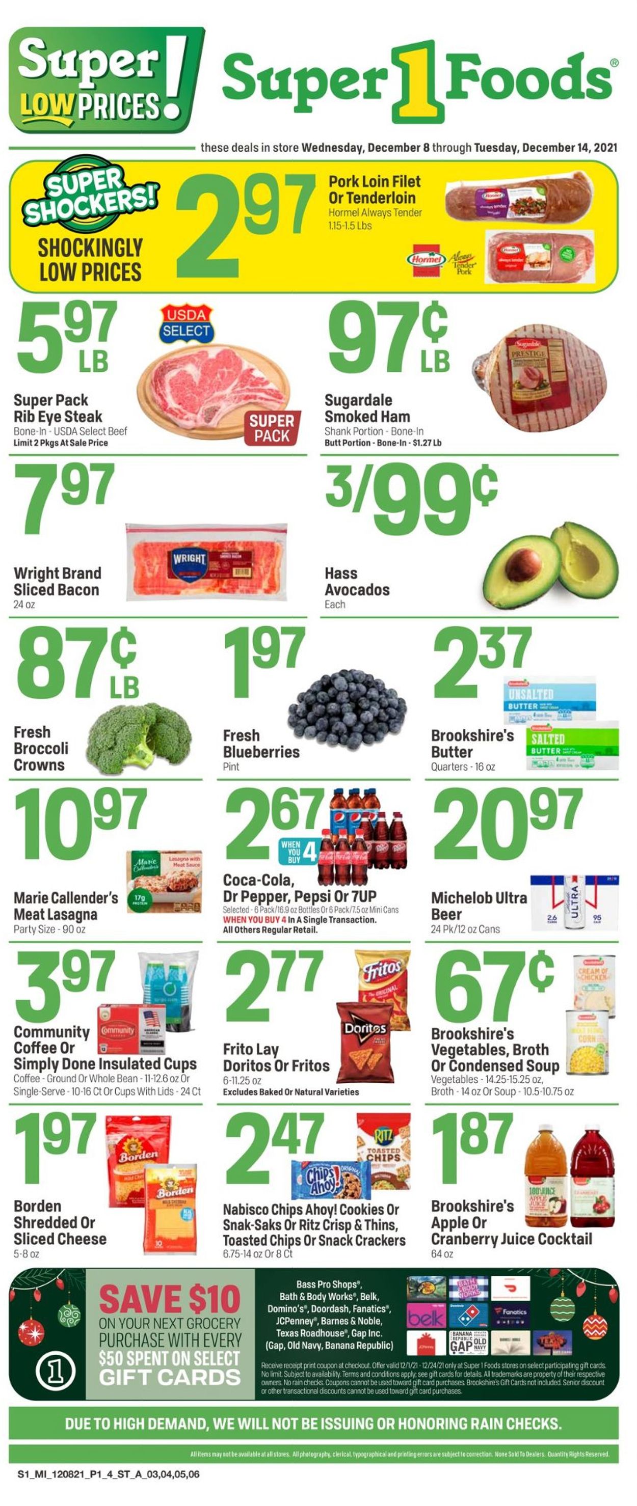 Catalogue Super 1 Foods - HOLIDAY 2021 from 12/08/2021