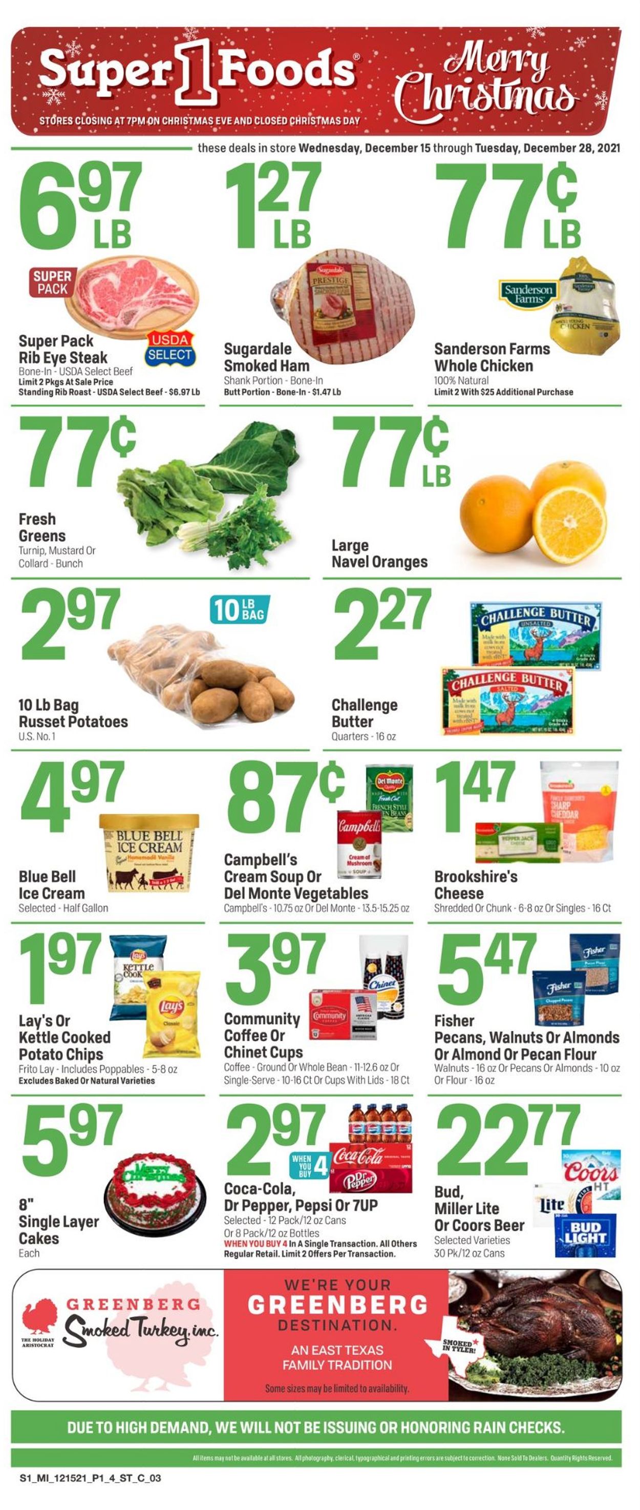 Catalogue Super 1 Foods from 12/15/2021