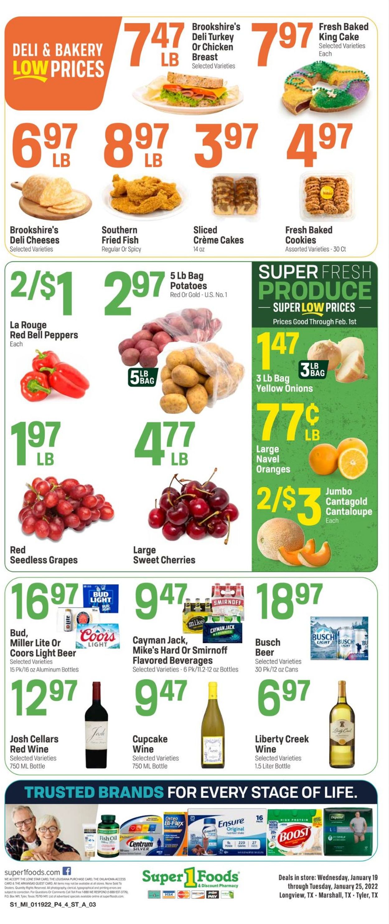 Catalogue Super 1 Foods from 01/19/2022