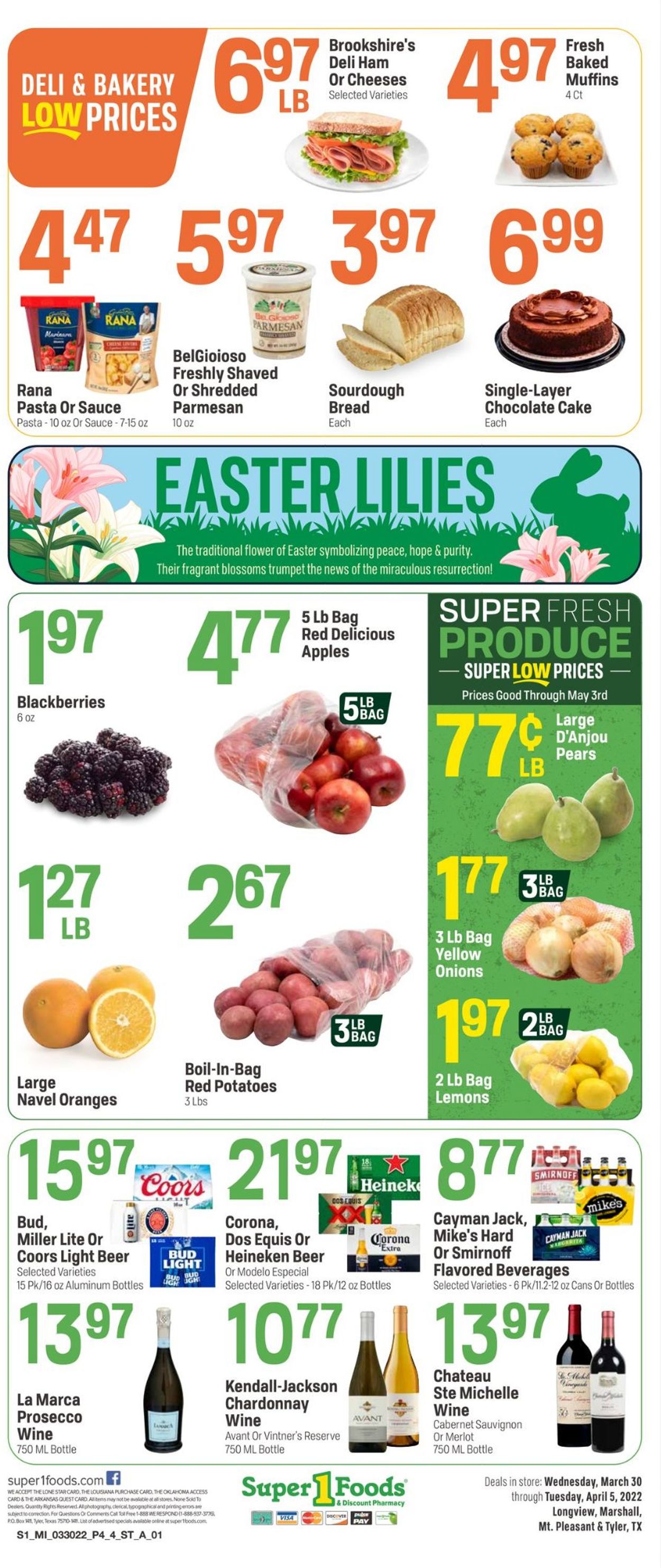 Catalogue Super 1 Foods from 03/30/2022