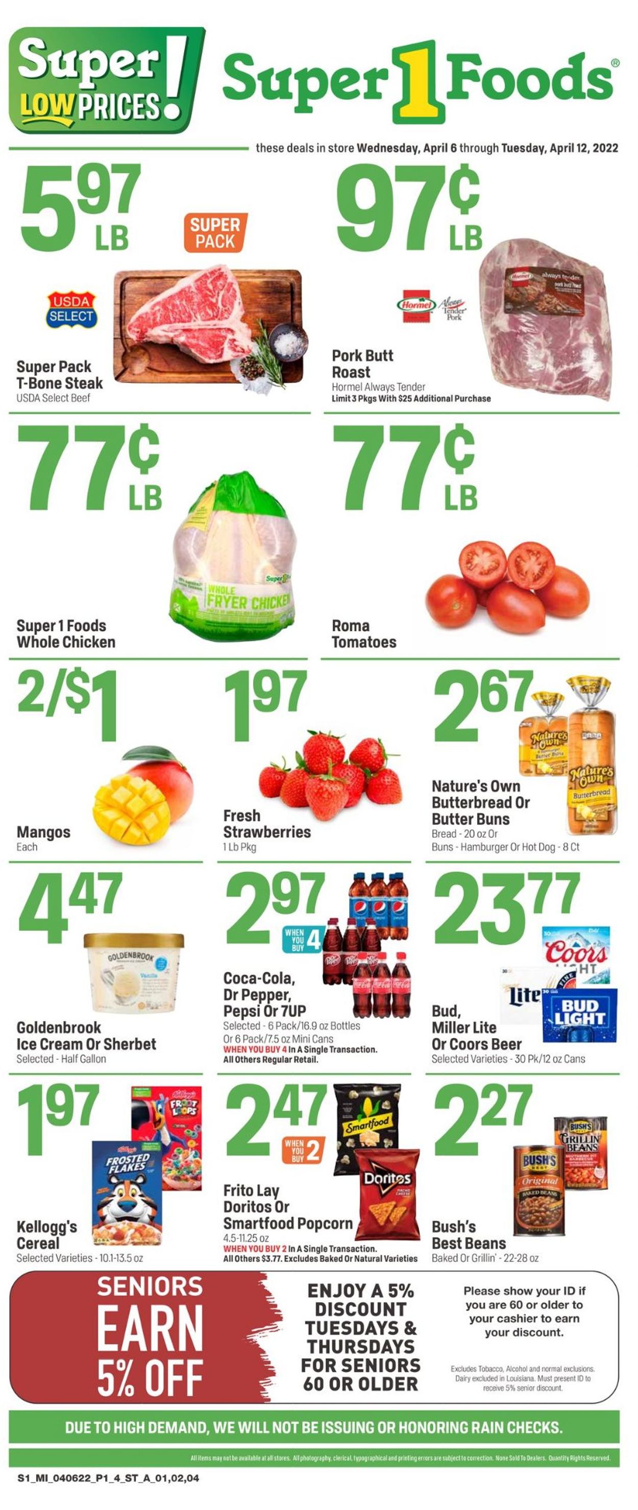Catalogue Super 1 Foods from 04/06/2022