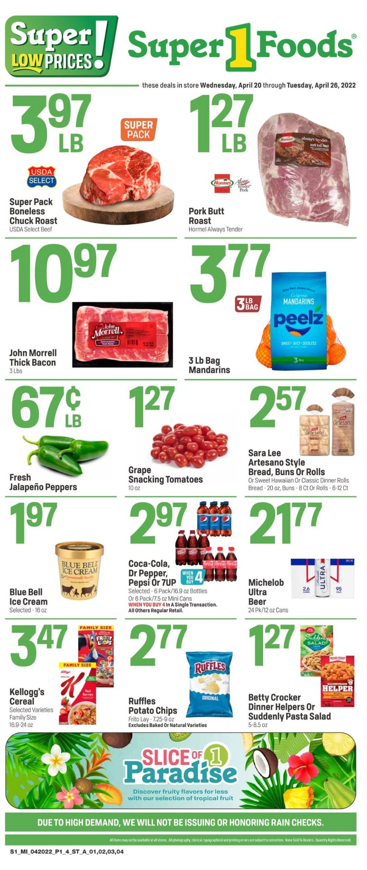Catalogue Super 1 Foods from 04/20/2022
