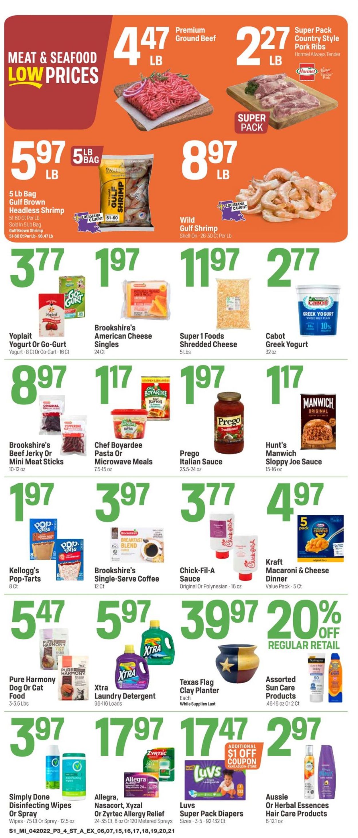 Catalogue Super 1 Foods from 04/20/2022