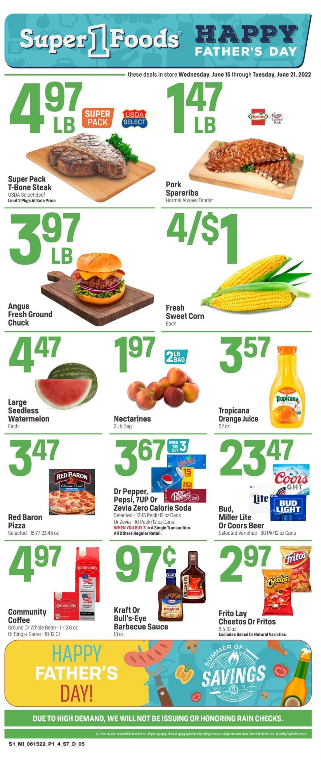Catalogue Super 1 Foods from 06/15/2022