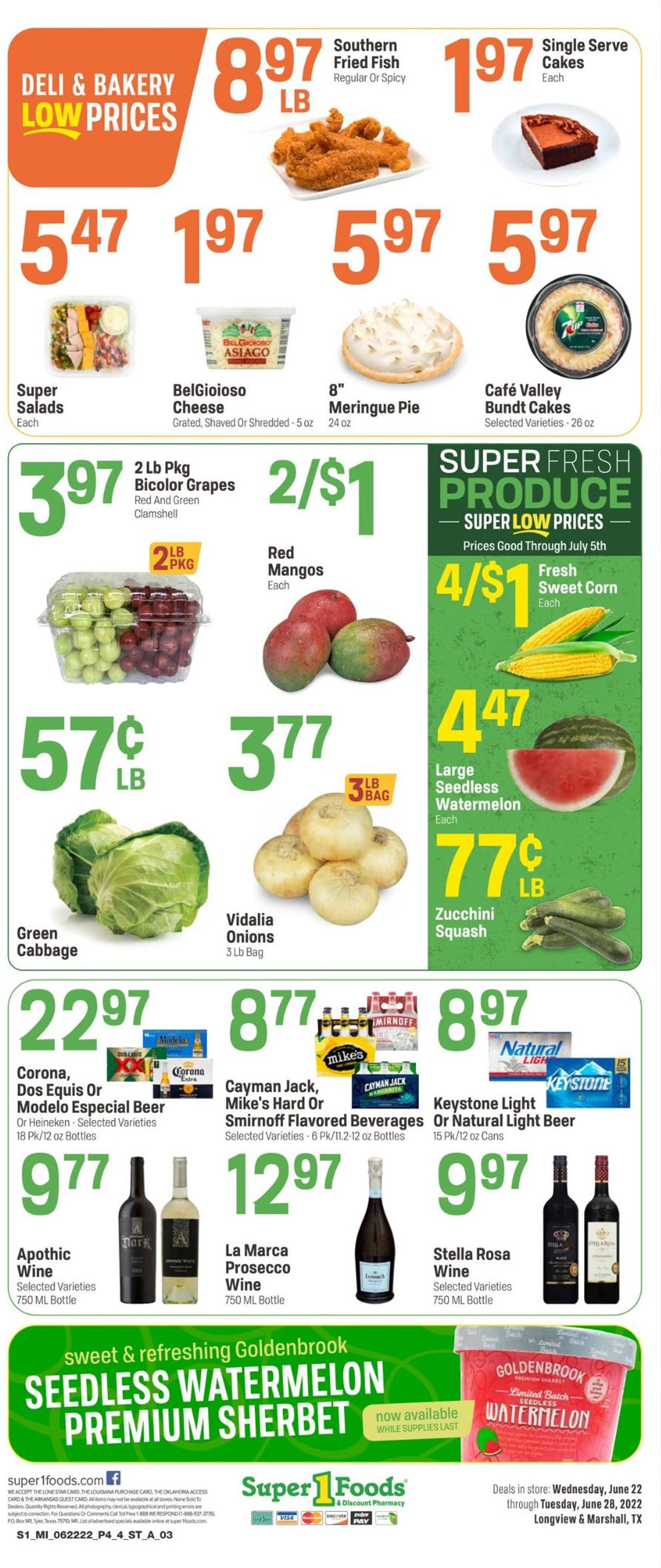 Catalogue Super 1 Foods from 06/22/2022