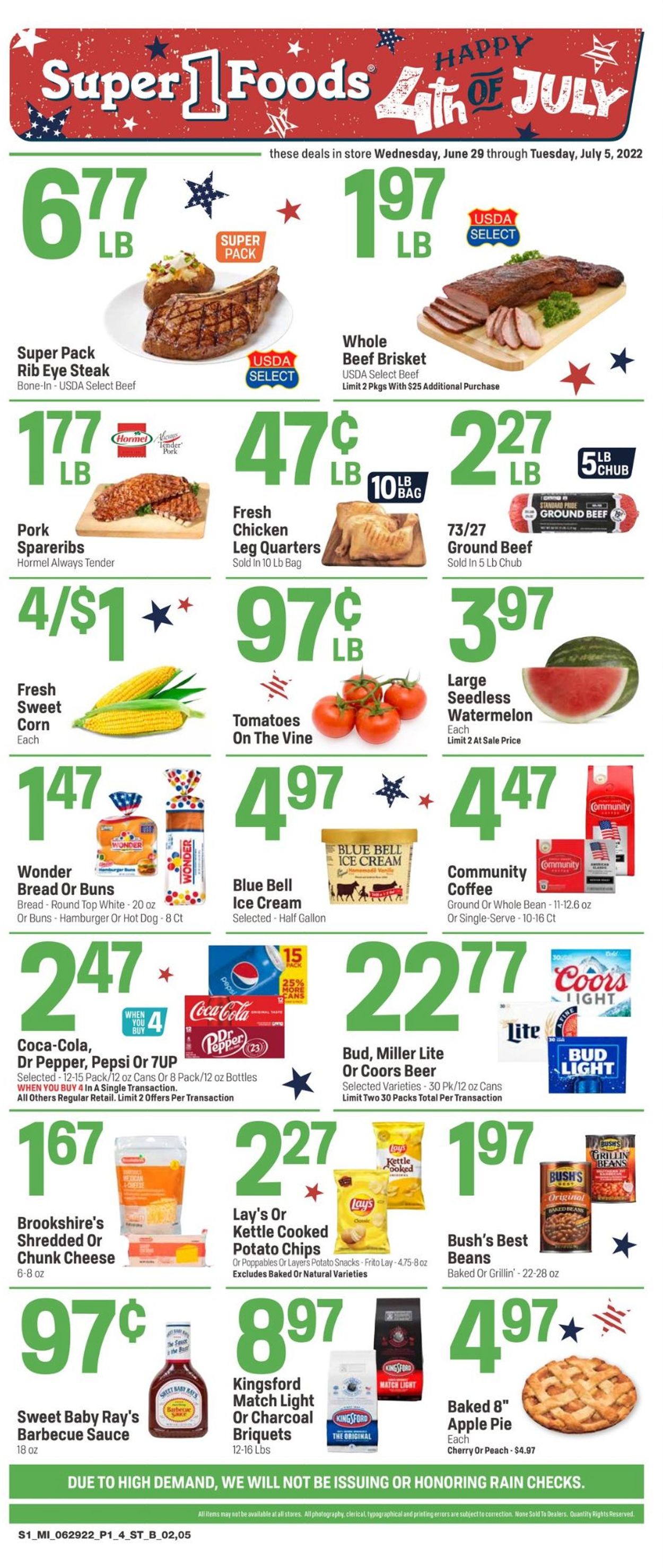 Catalogue Super 1 Foods from 06/29/2022