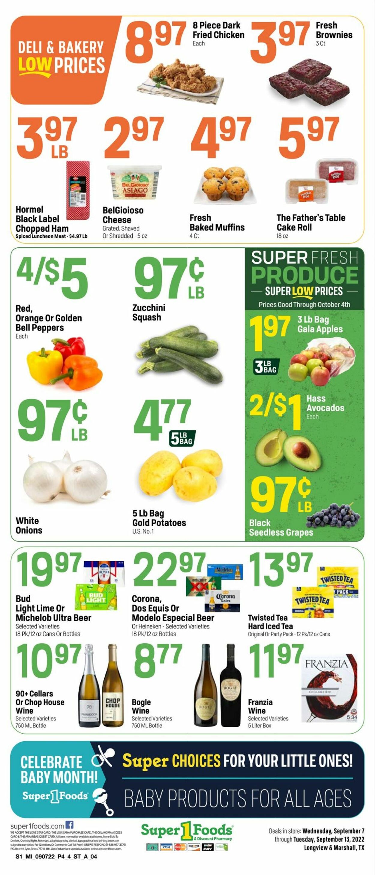 Catalogue Super 1 Foods from 09/07/2022
